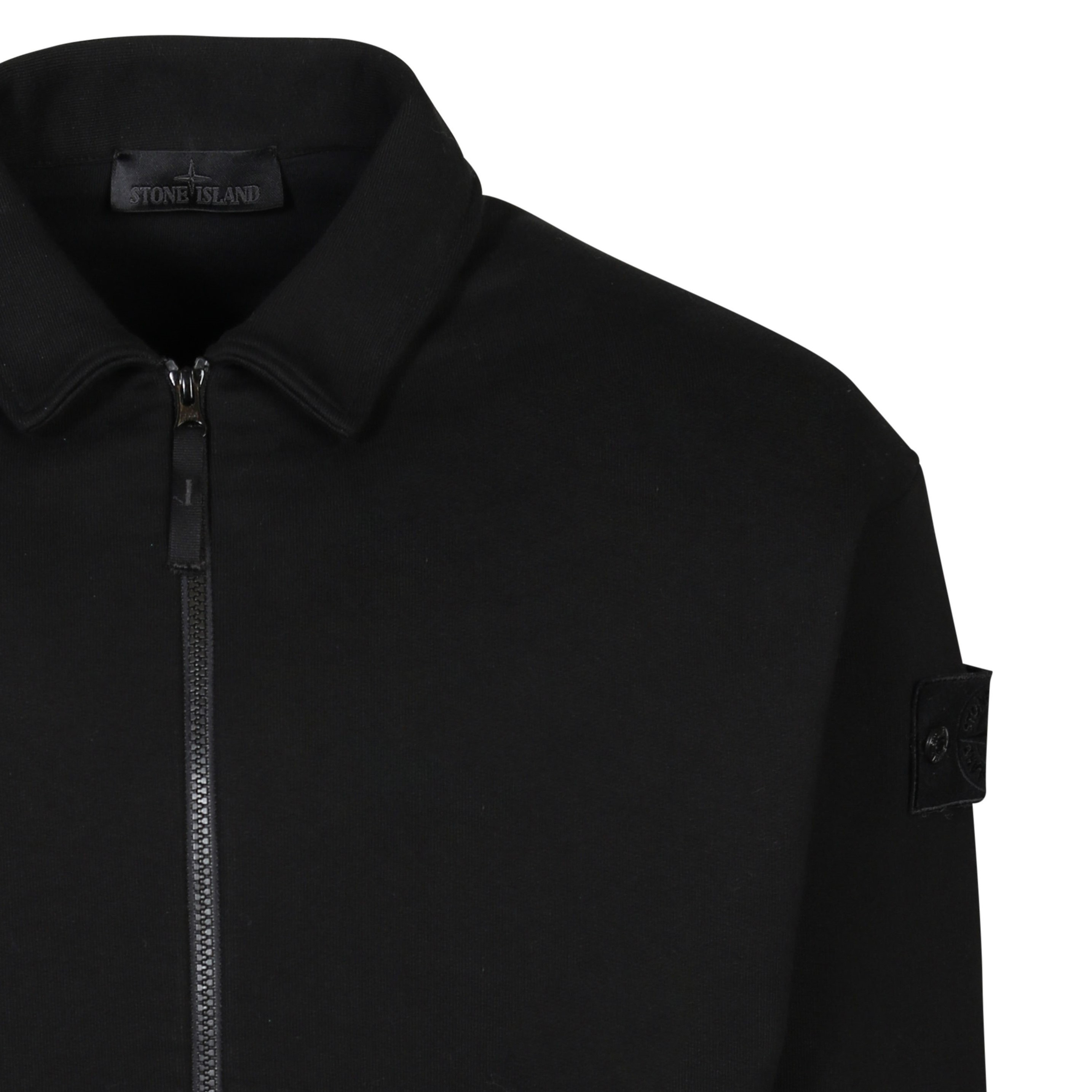 Stone Island Ghost Zip Sweatjacket in Black