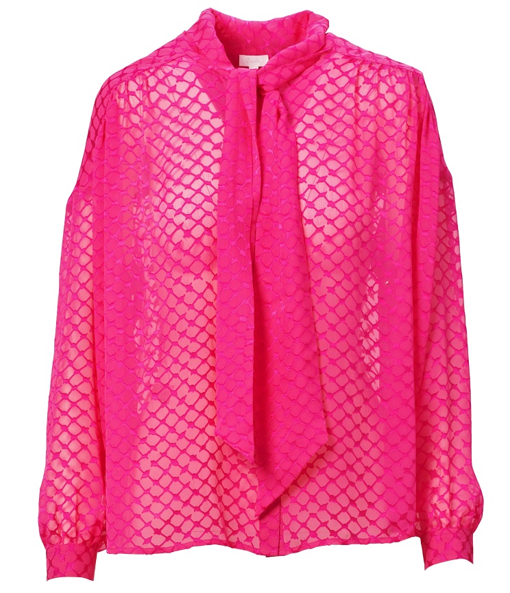 LALA BERLIN Blouse Berina Polka Dot Dragonfruit L