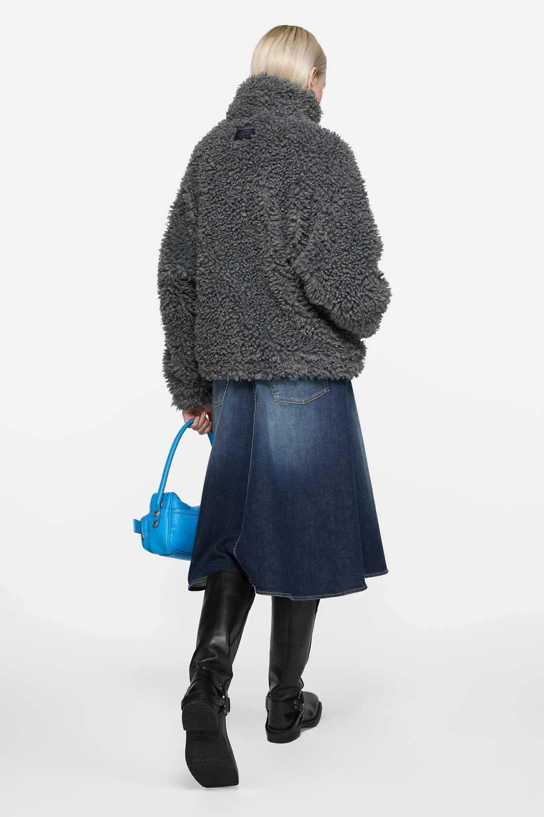 ACNE STUDIOS Fluffy Jacket in Carbon Grey