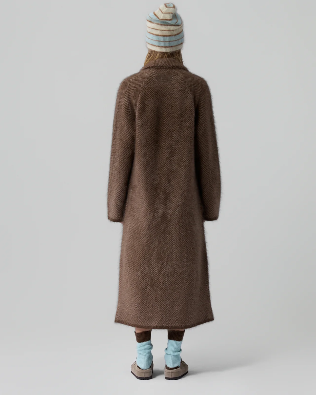 GUEST IN RESIDENCE Grizzly Cashmere Coat in Chestnut/Taupe