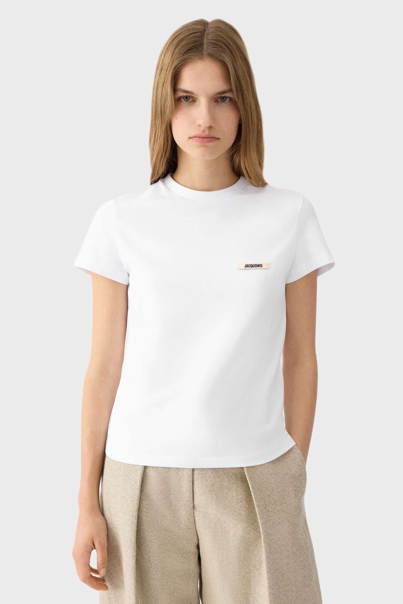 JACQUEMUS Grosgrain T-Shirt in White