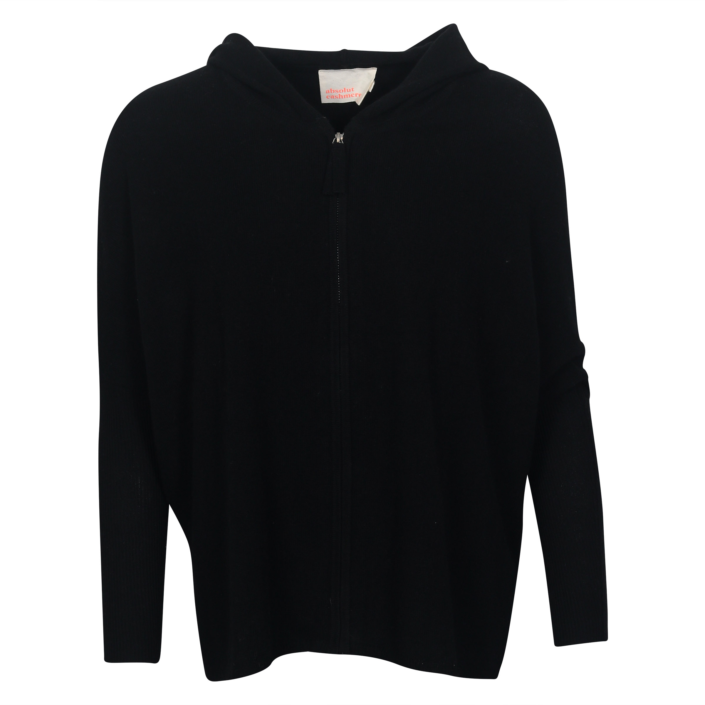 Absolut Cashmere Poncho Zip Hoodie in Black