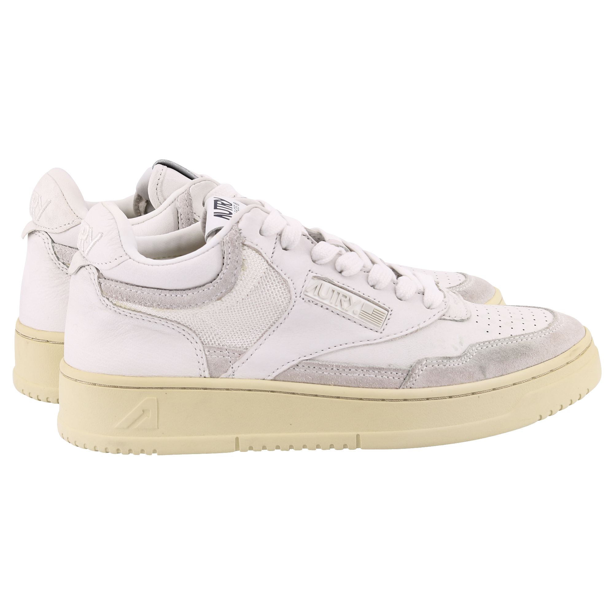 Autry Action Shoes Mid Open All White