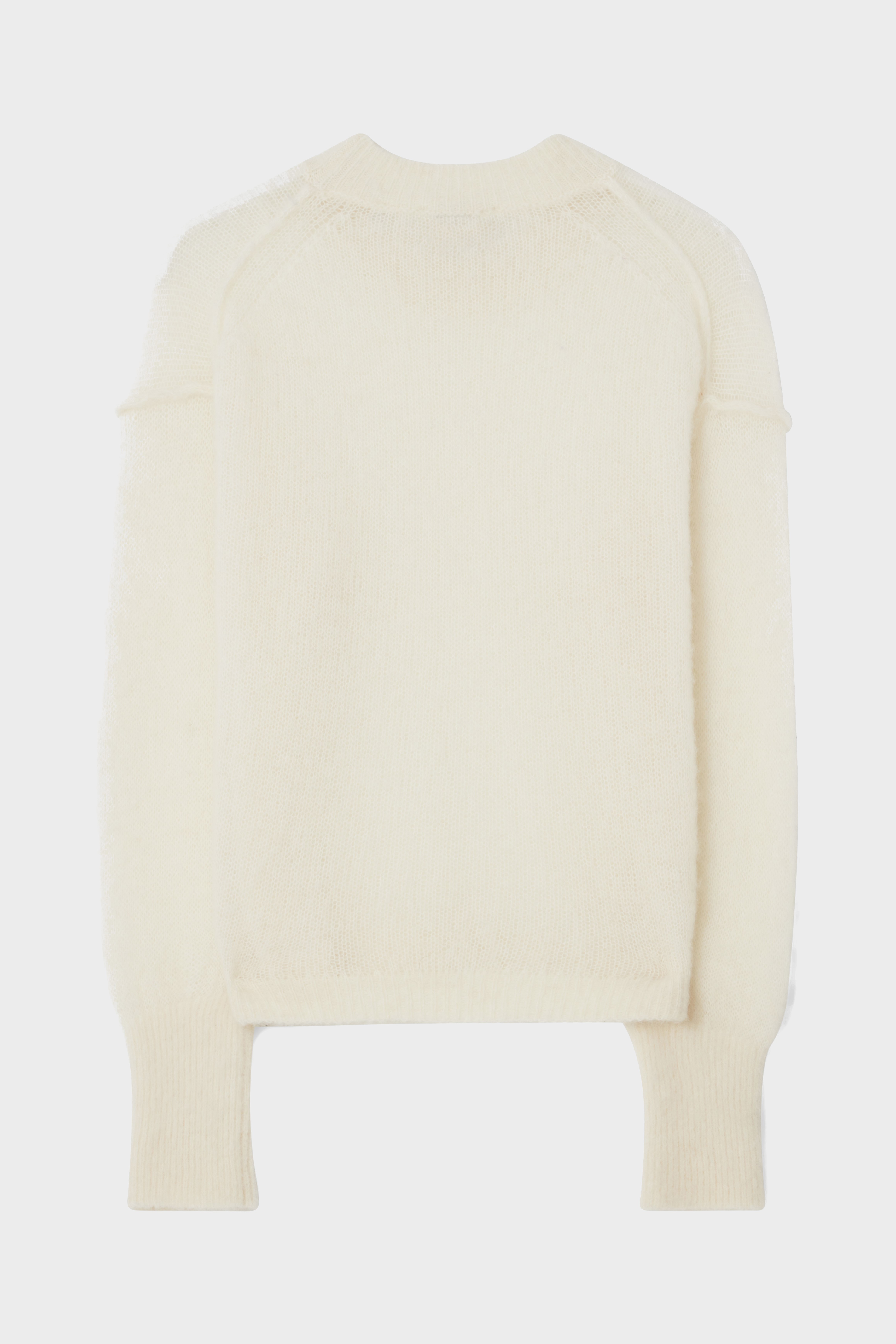 DAGMAR Brushed Alpaca Knit Sweater in Off White M
