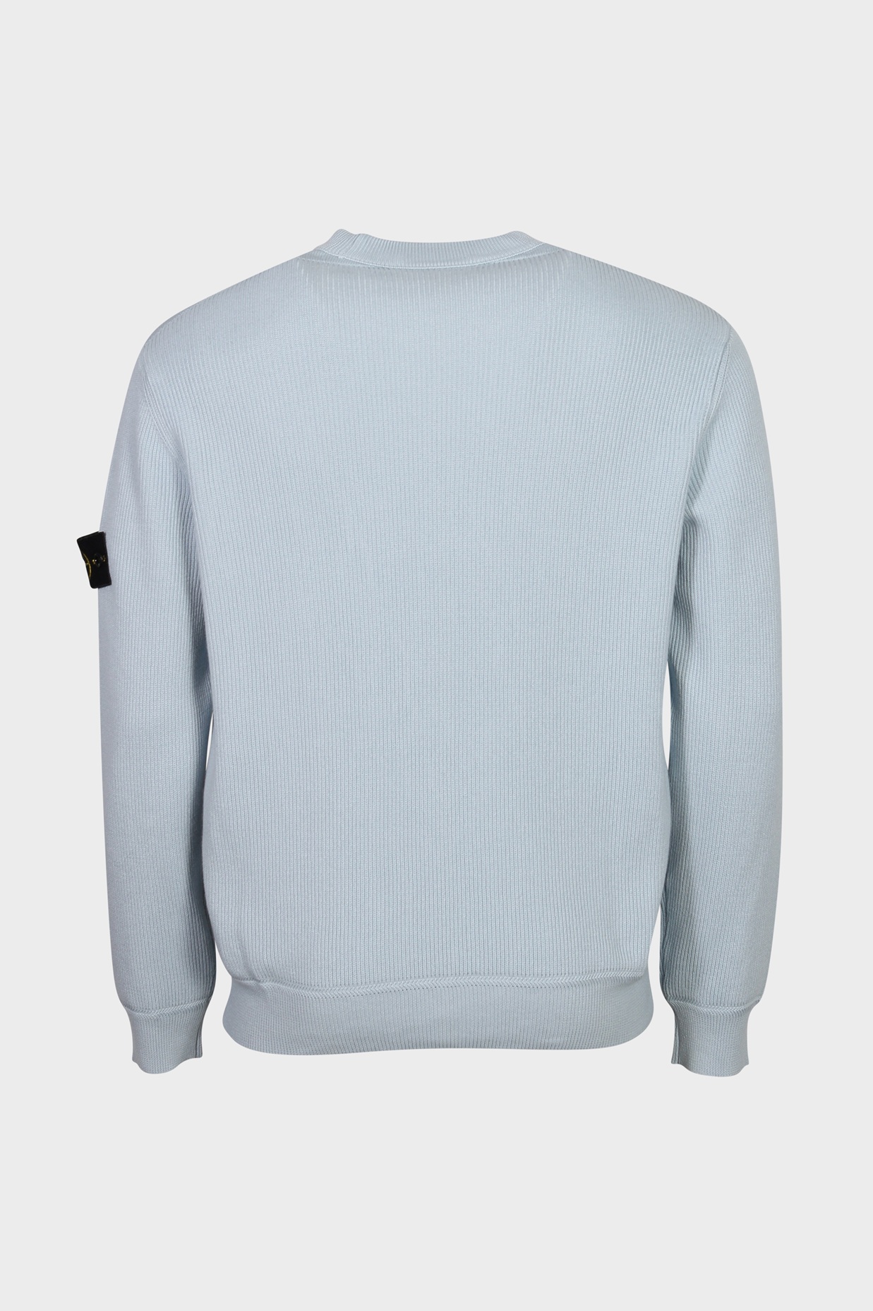 STONE ISLAND Cotton Knit Pullover in Light Blue