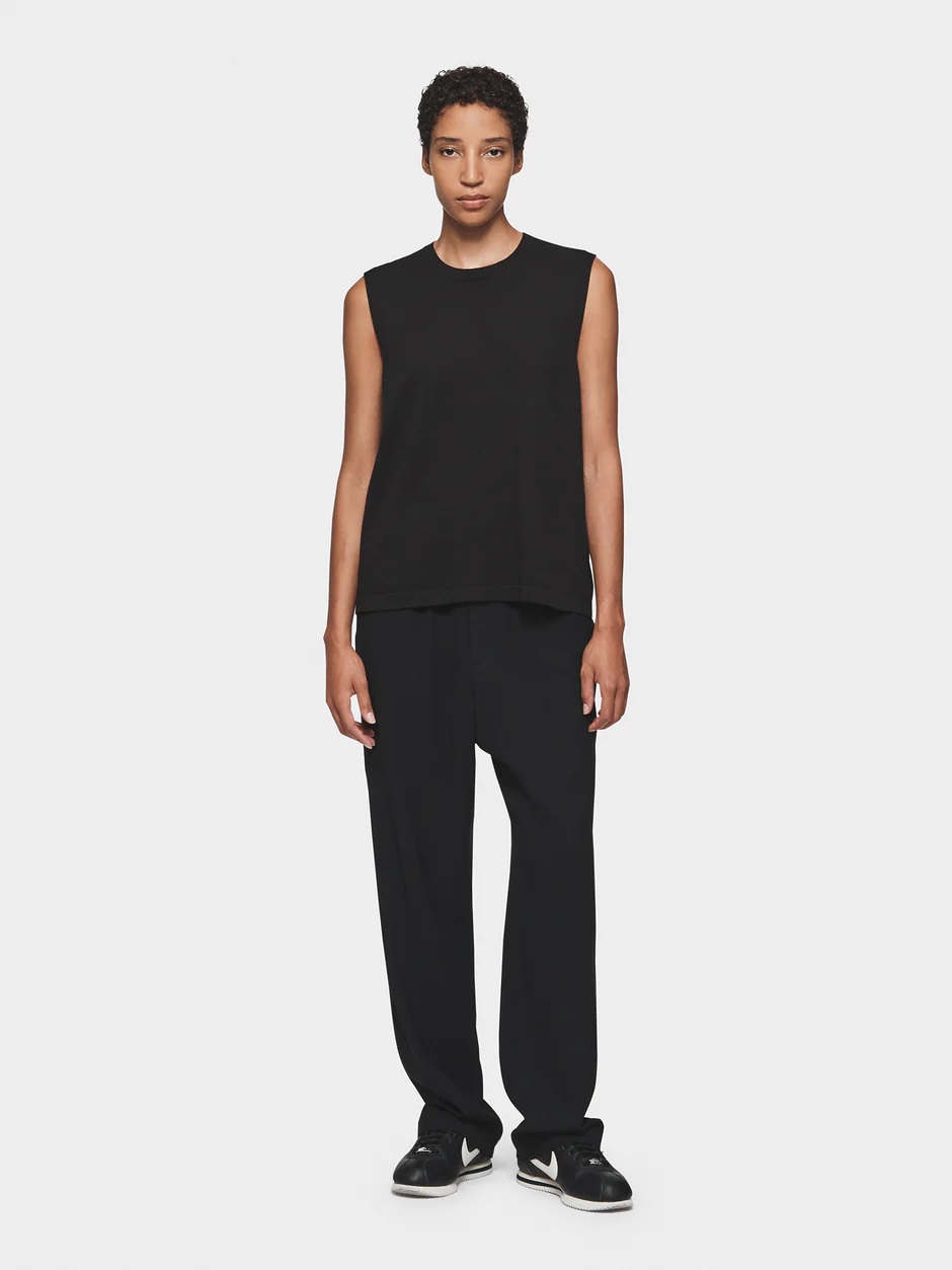 6397 Baggy Tuxedo Pant in Black XXS