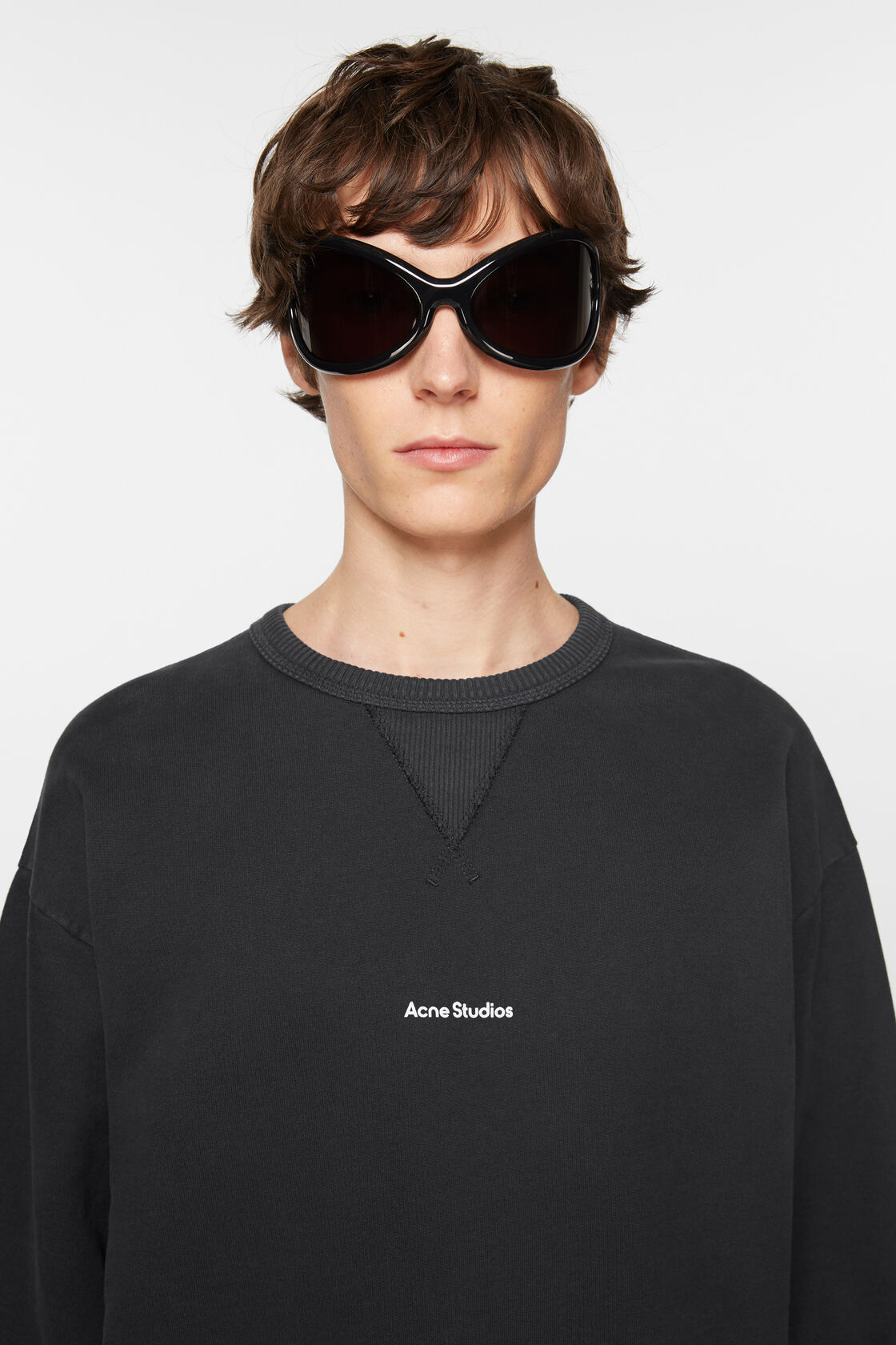 ACNE STUDIOS Stamp Oversize Sweatshirt in Black S