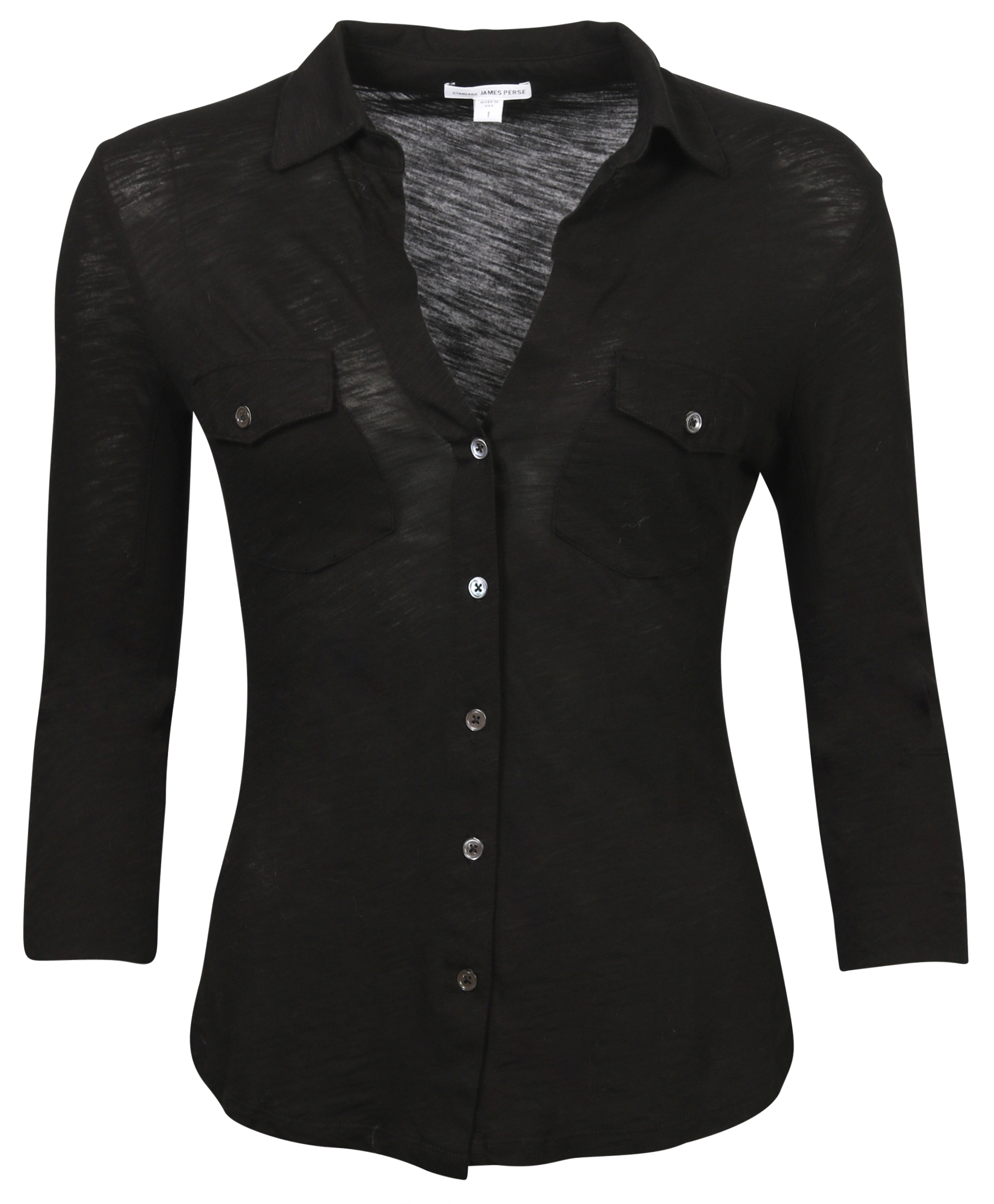 James Perse Cotton Shirt Black