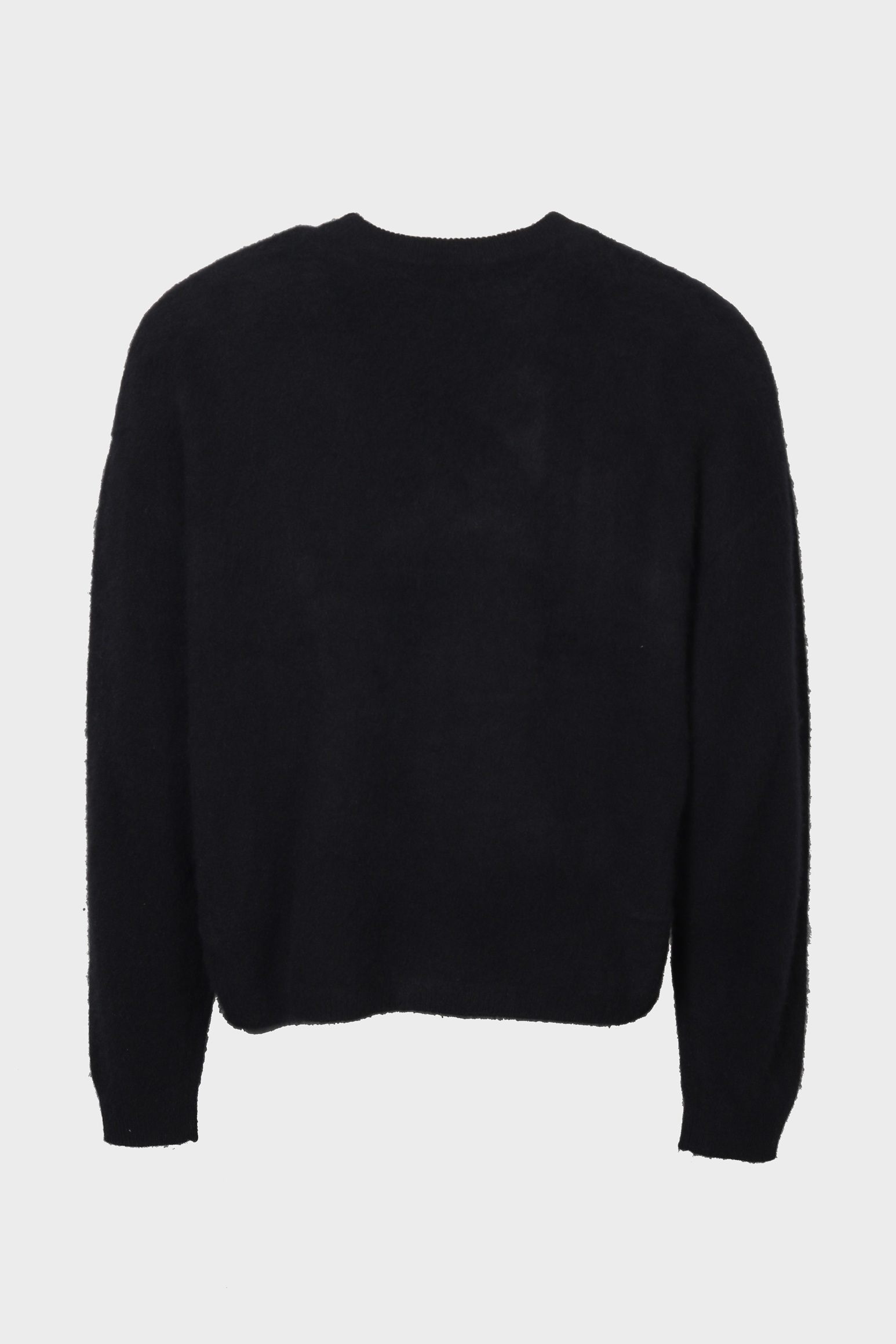 YACAIA Oversize Brushed Cashmere Sweater in Black