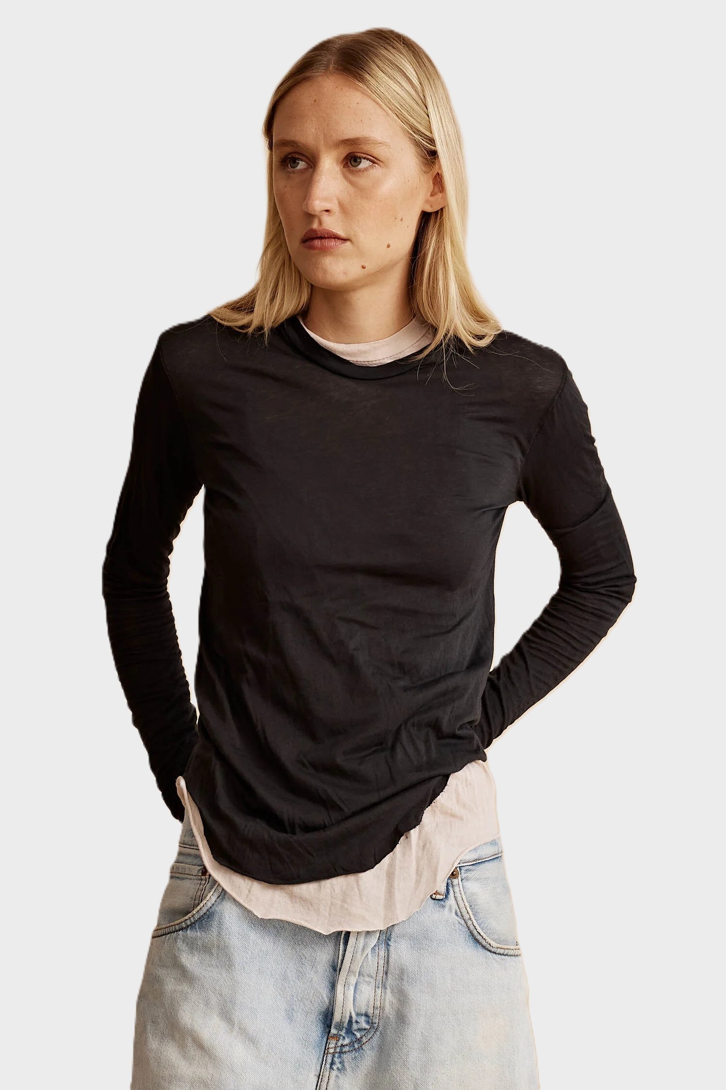 ALL III Stella Light Cotton Longsleeve in Black