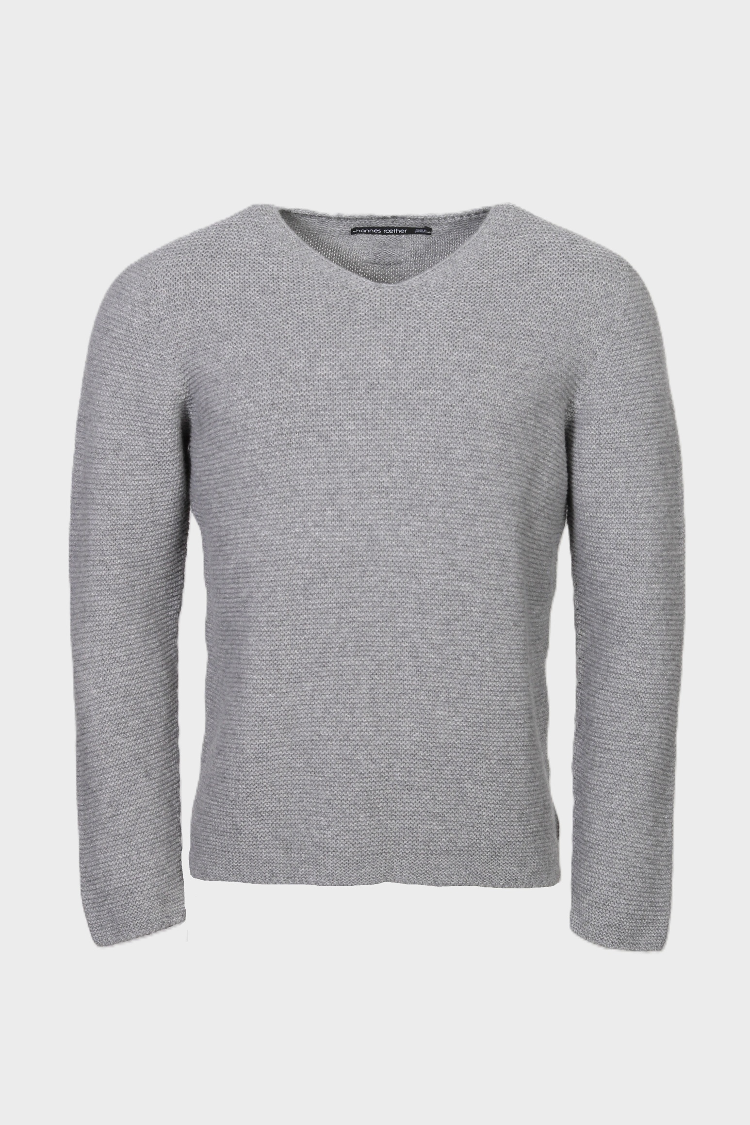 HANNES ROETHER Knit Pullover in Light Grey