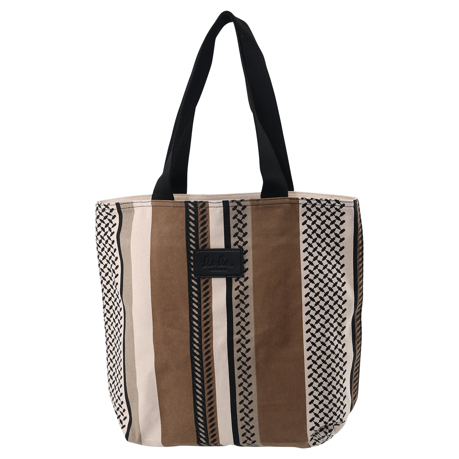 Lala Berlin Tote Carmela Colored Kufiya Hessian Dune