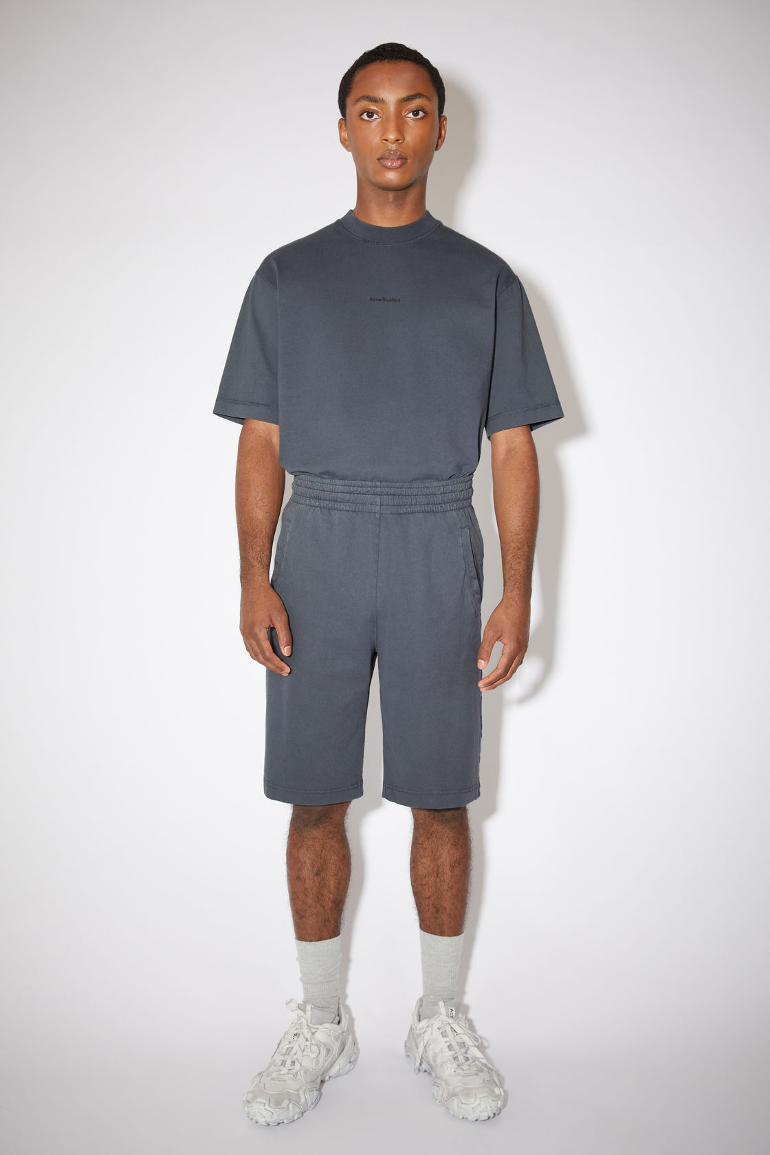 Acne Studios Sweat Short Frenemi Stamp Slate Grey L