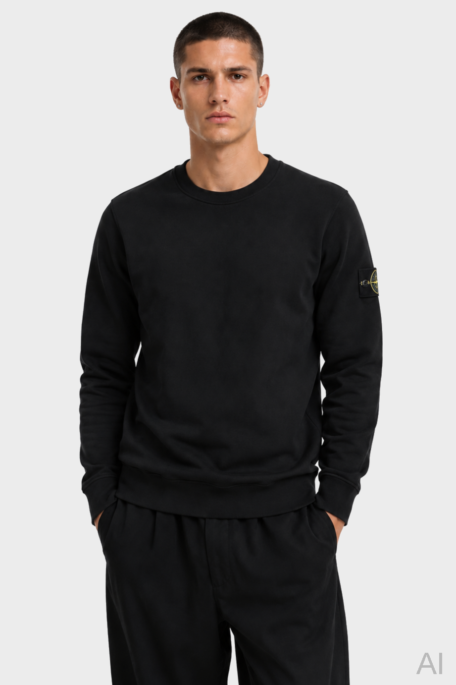 STONE ISLAND Sweatshirt in Black XXL