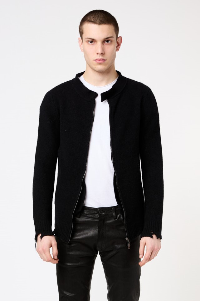 Giorgio Brato Biker Wool Jacket in Black