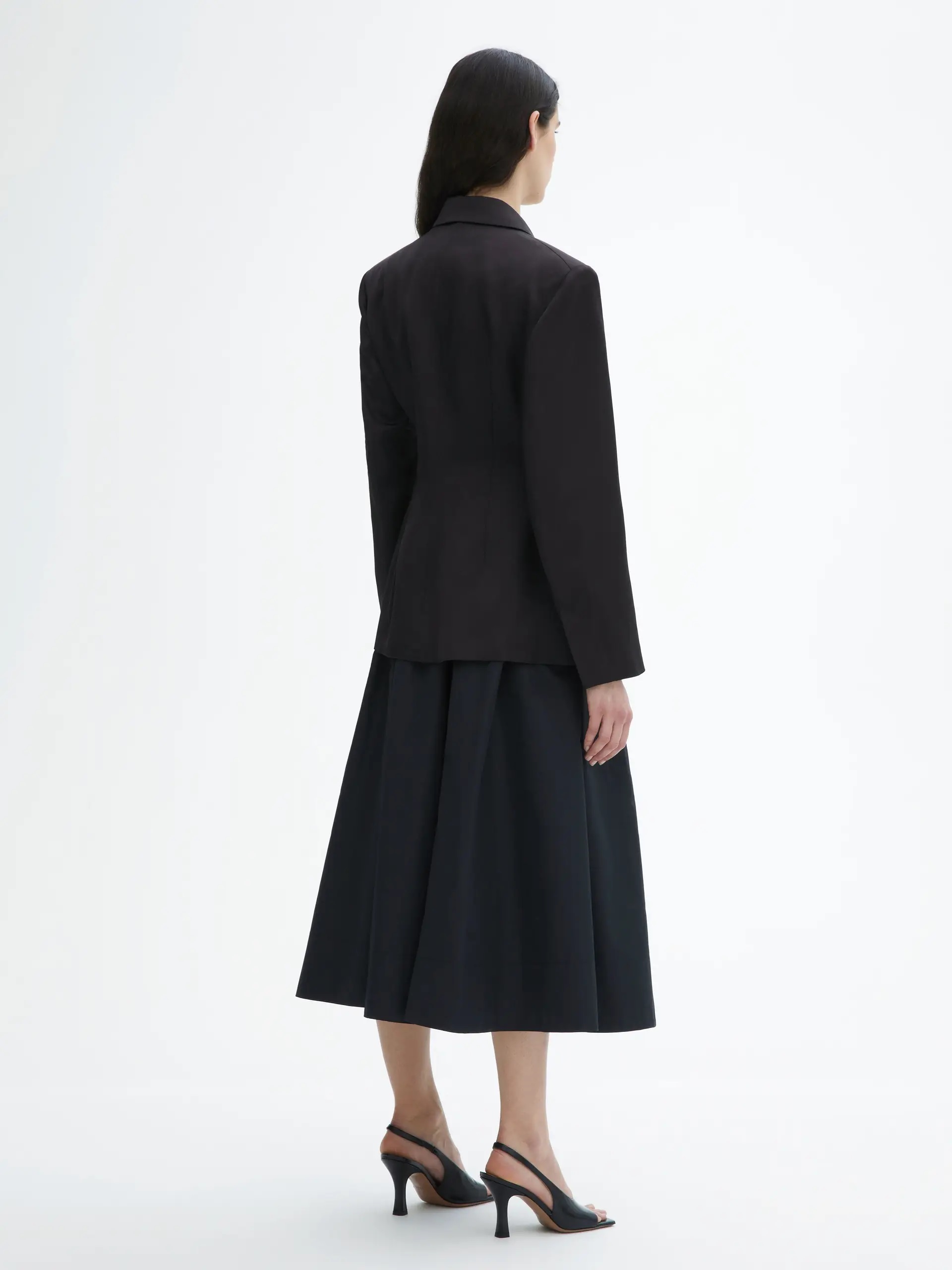 DAGMAR Fitted Blazer in Shiny Black 38