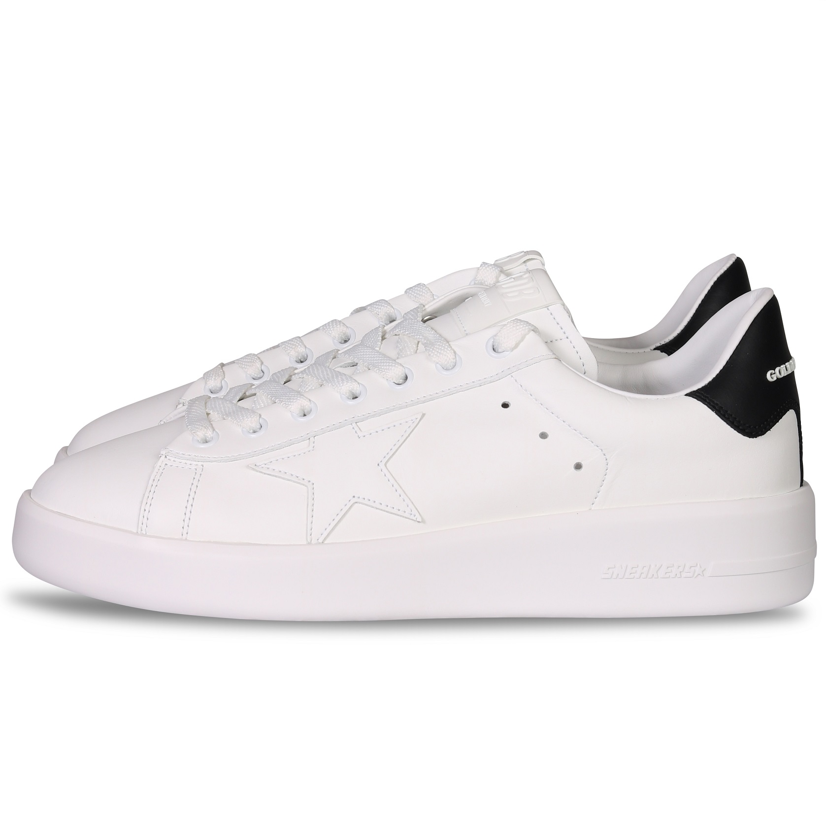 GOLDEN GOOSE Sneaker Pure Star White Black Heel