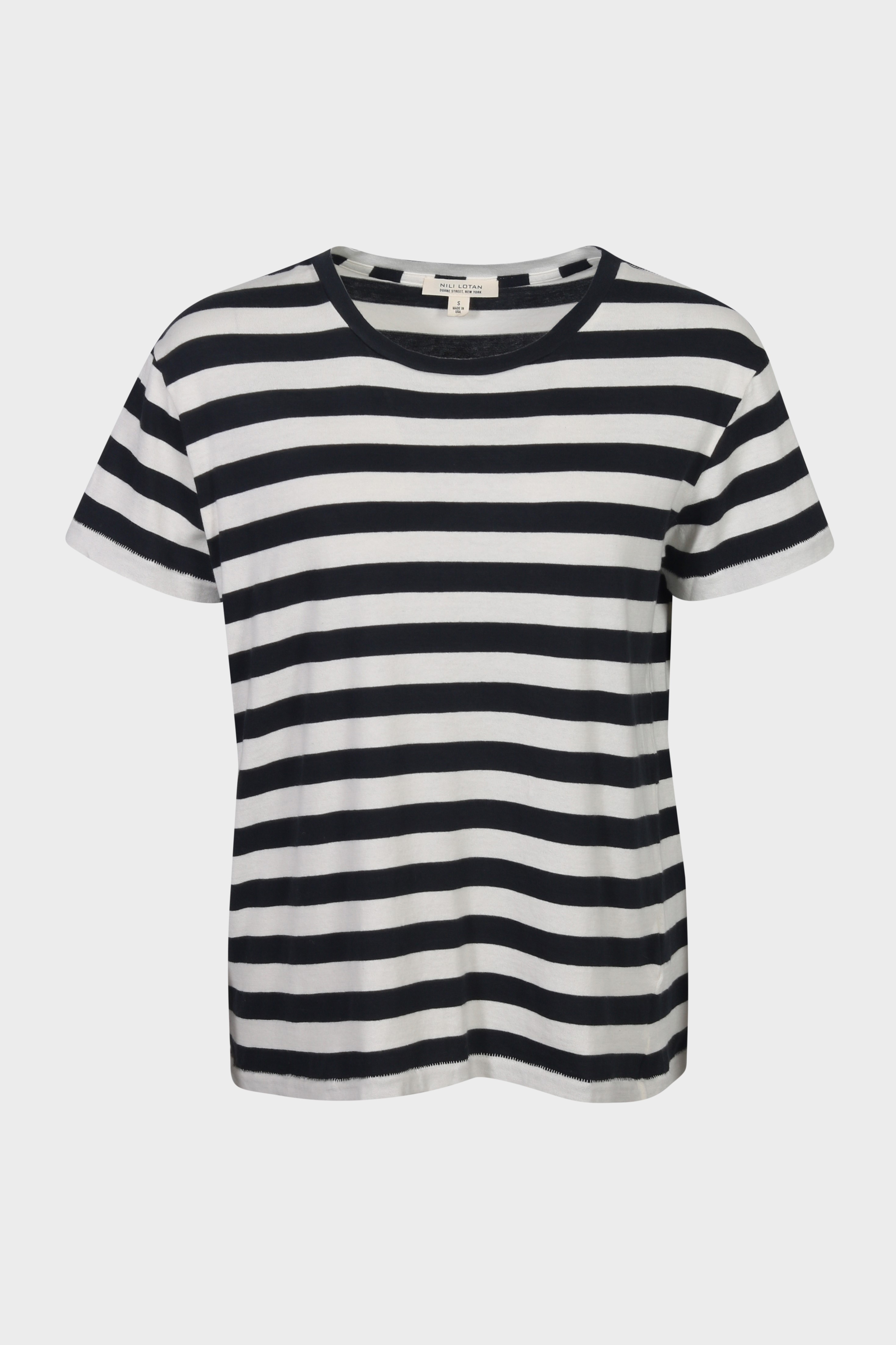 NILI LOTAN Striped Relaxed T-Shirt  