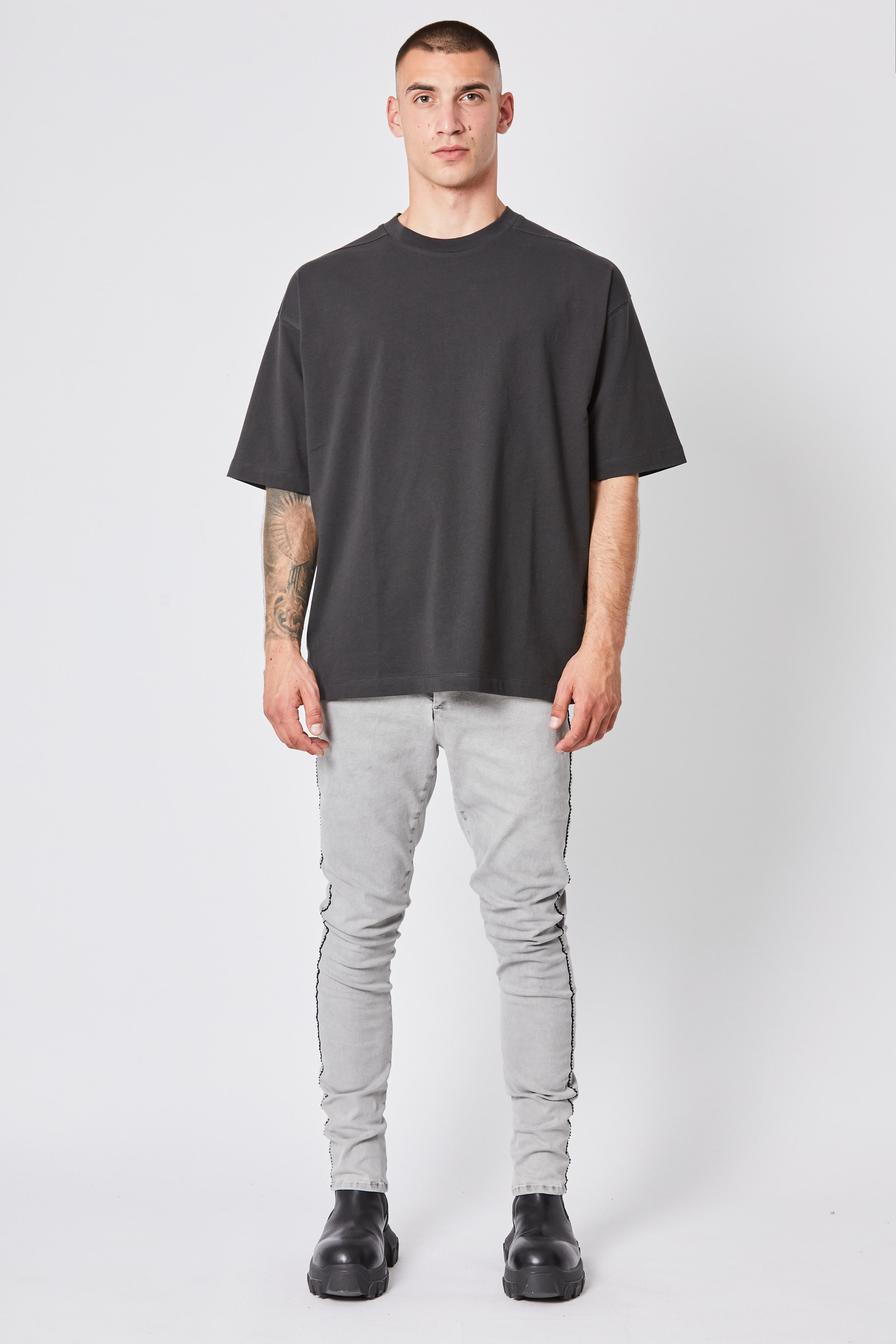 Thom Krom Oversize T-Shirt in Graphite