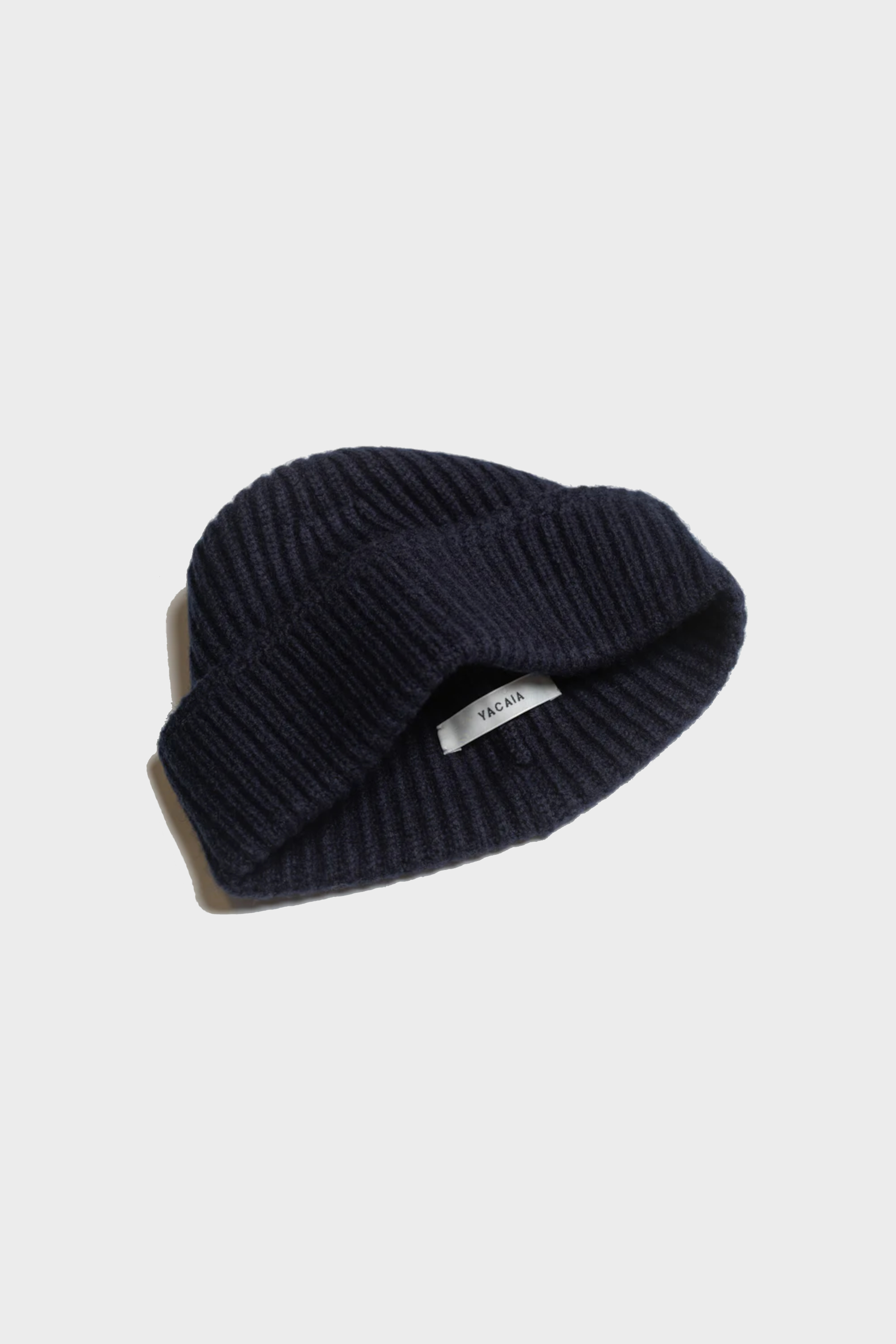 YACAIA Wool/Cashmere Beanie in Navy