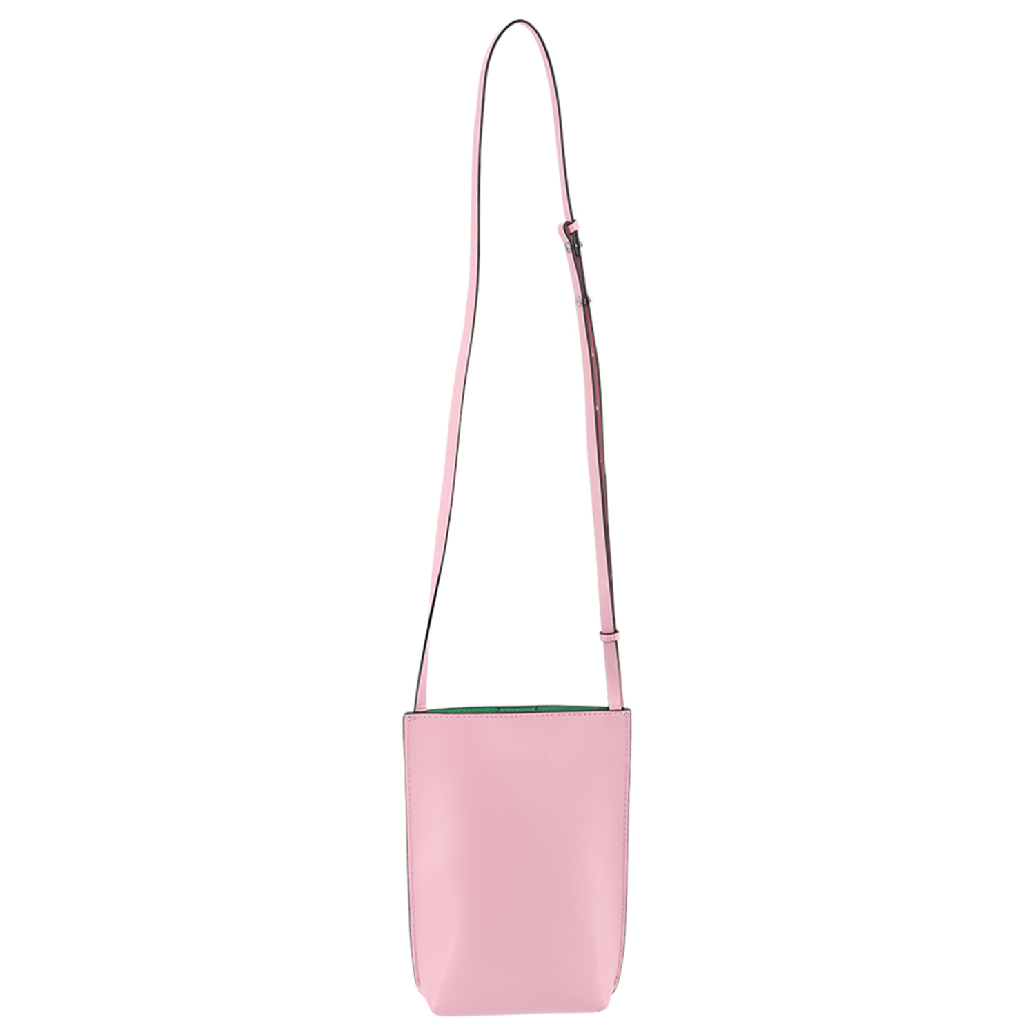 Ganni Recycled Leather Small Crossbody Bag Pink Nectar