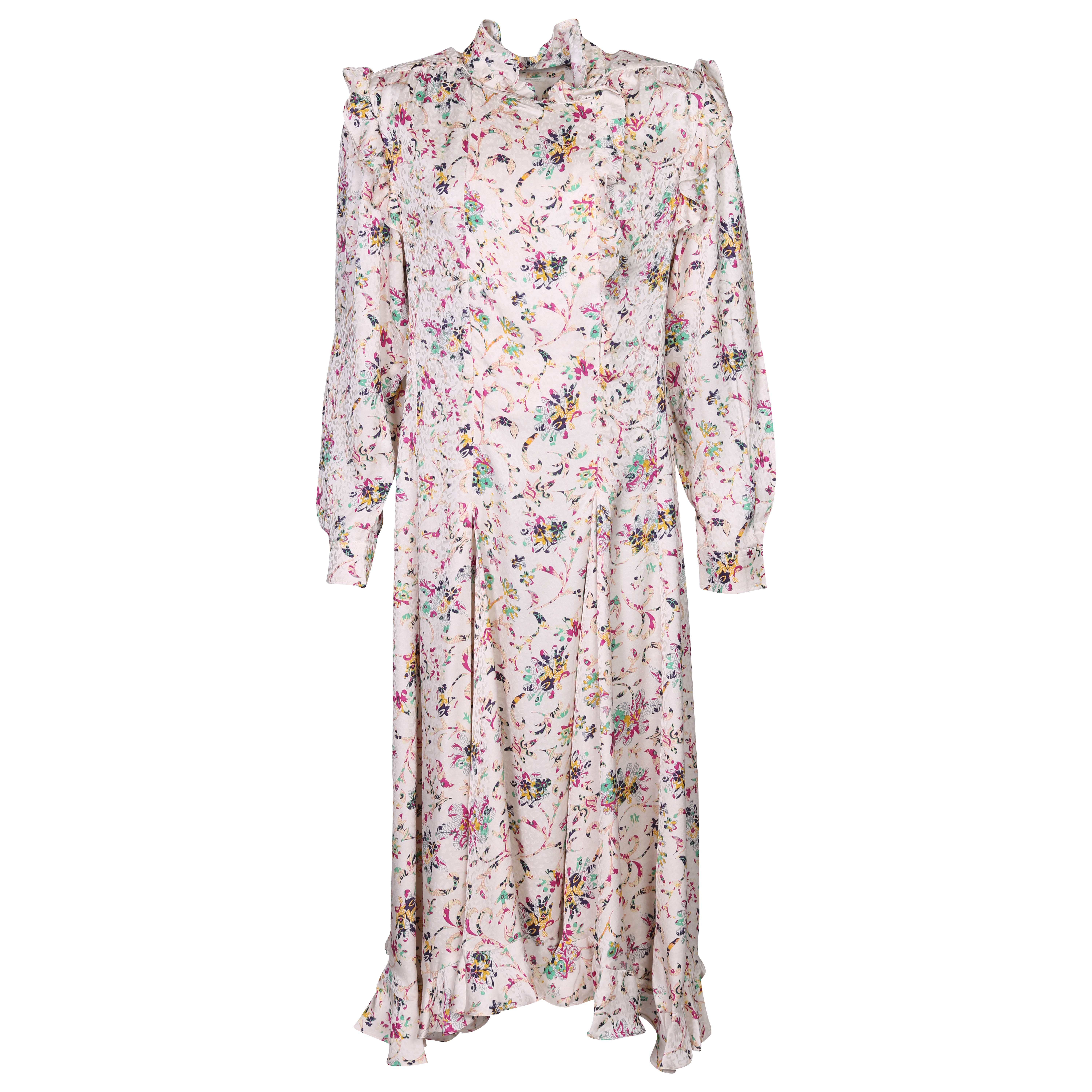 Isabel Marant Étoile Bianca Dress in Ecru Multicolour FR 38 / DE 36