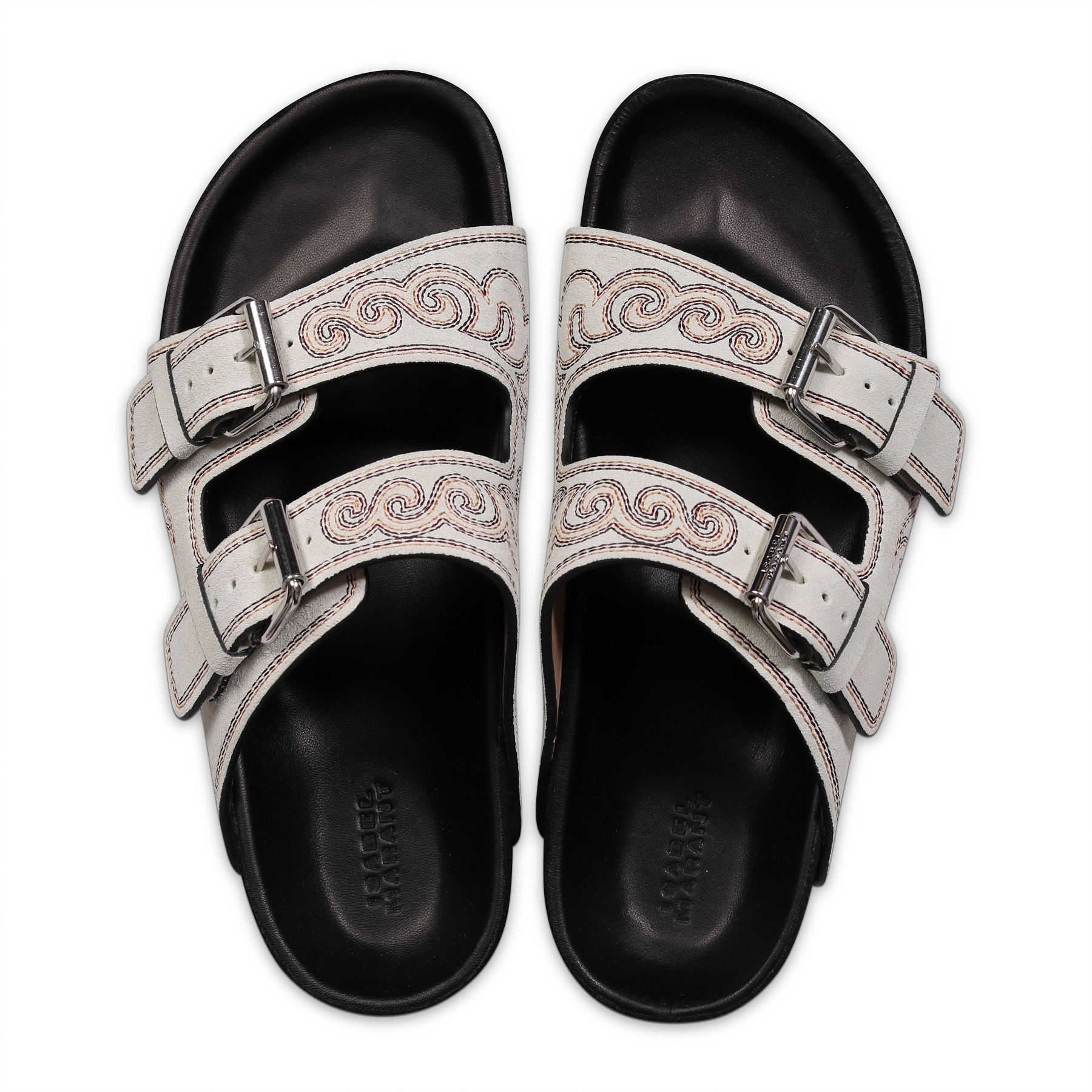 ISABEL MARANT Lennyo Sandals with Stitching in Chalk 37