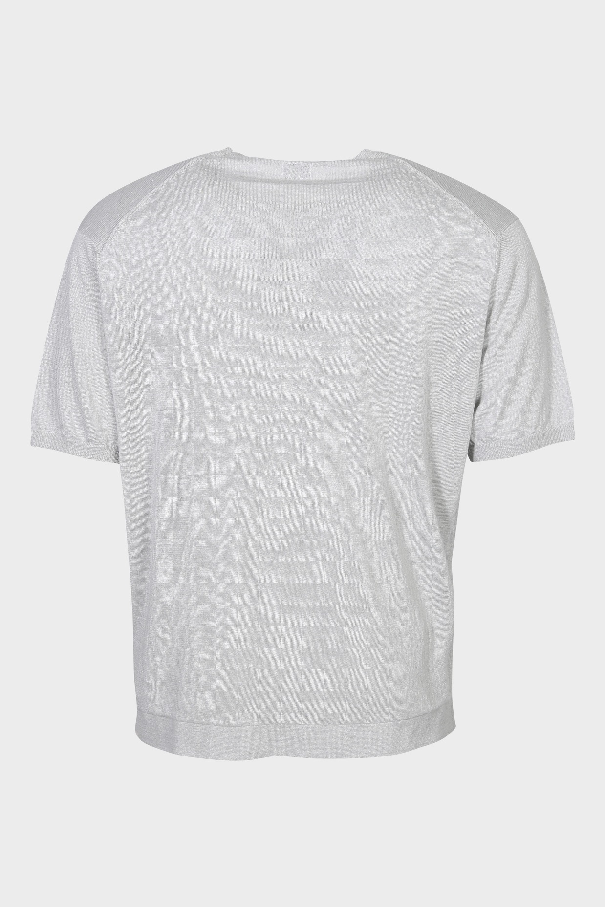 C.P. COMPANY Linen Knit T-Shirt in Light Grey Blue C.P. COMPANY Linen Knit T-Shirt in Light Grey Blue