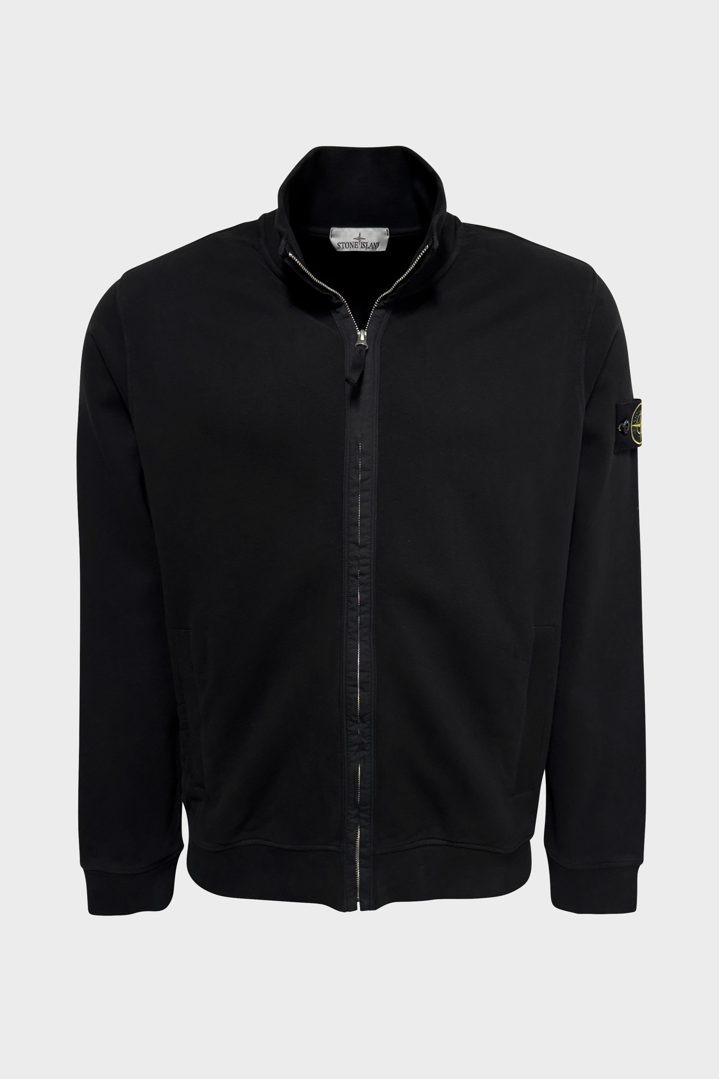STONE ISLAND Zip Sweatshirt in Black STONE ISLAND Zip Sweatshirt in Black