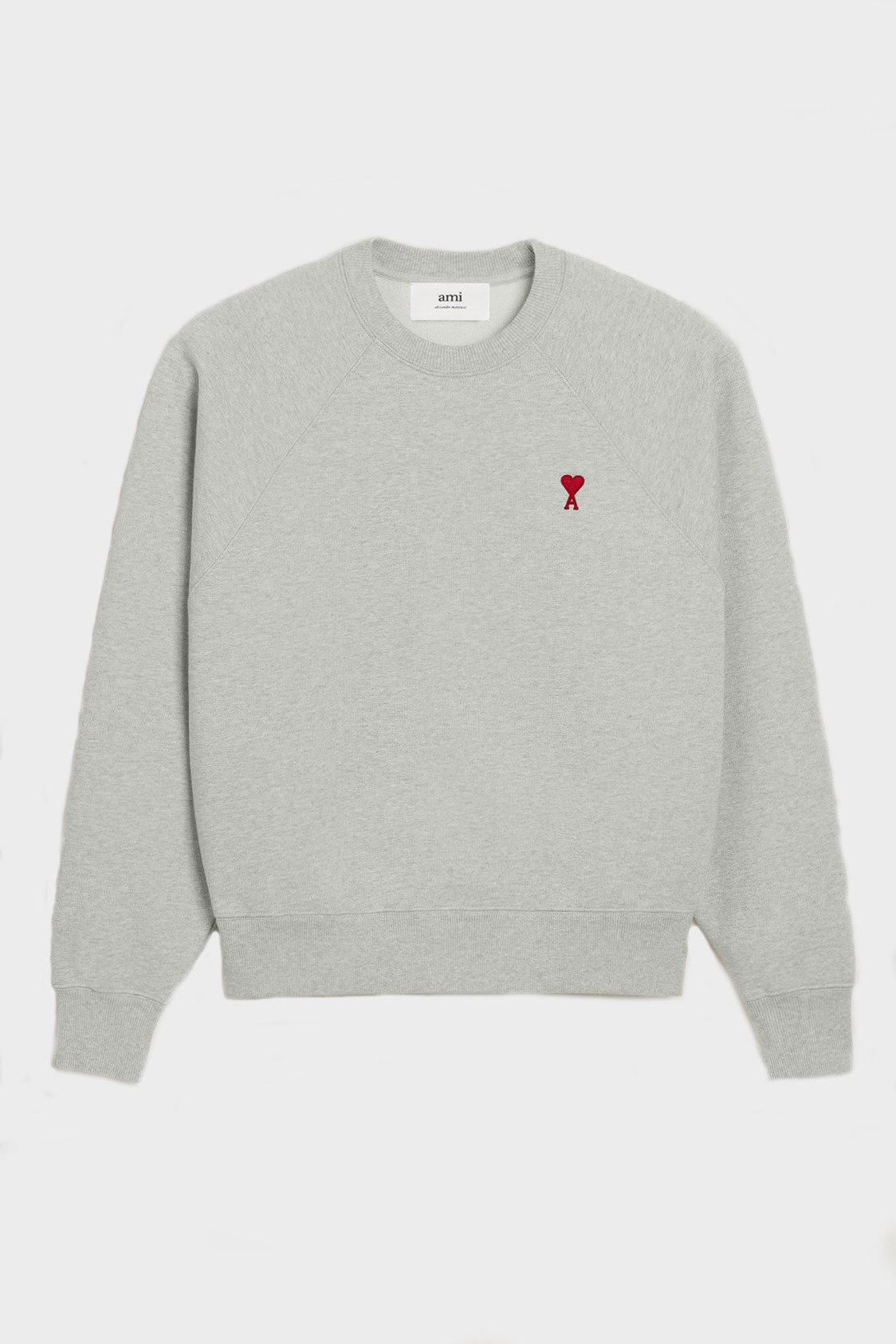 AMI PARIS de Coeur Sweatshirt in Heather Ash Grey 3XL