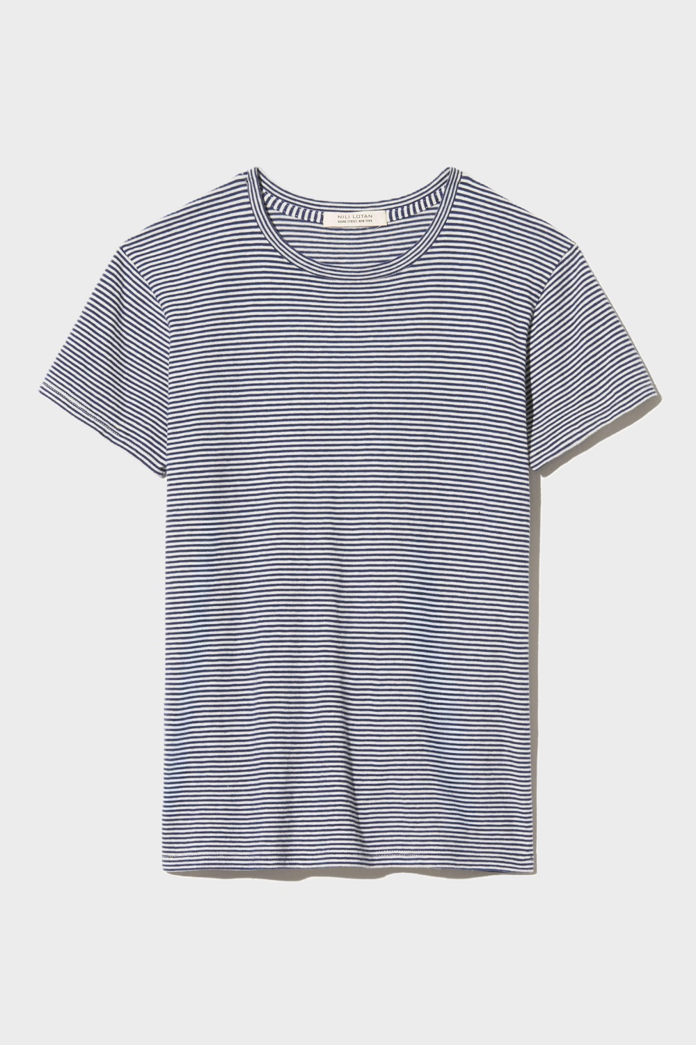 NILI LOTAN Lana T-Shirt in Ivory/Navy Stripe NILI LOTAN Lana T-Shirt in Ivory/Navy Stripe