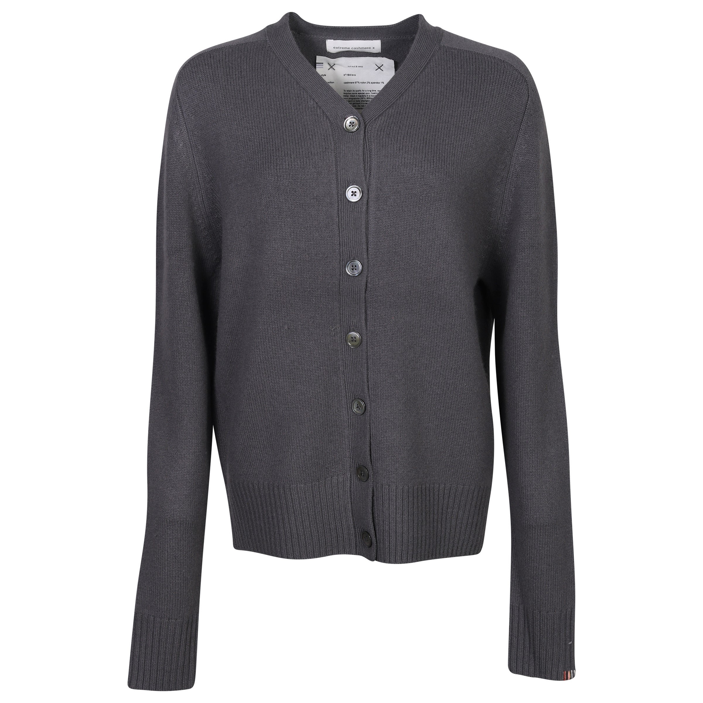 Extreme Cashmere Cardigan N°194 Bro in Concrete