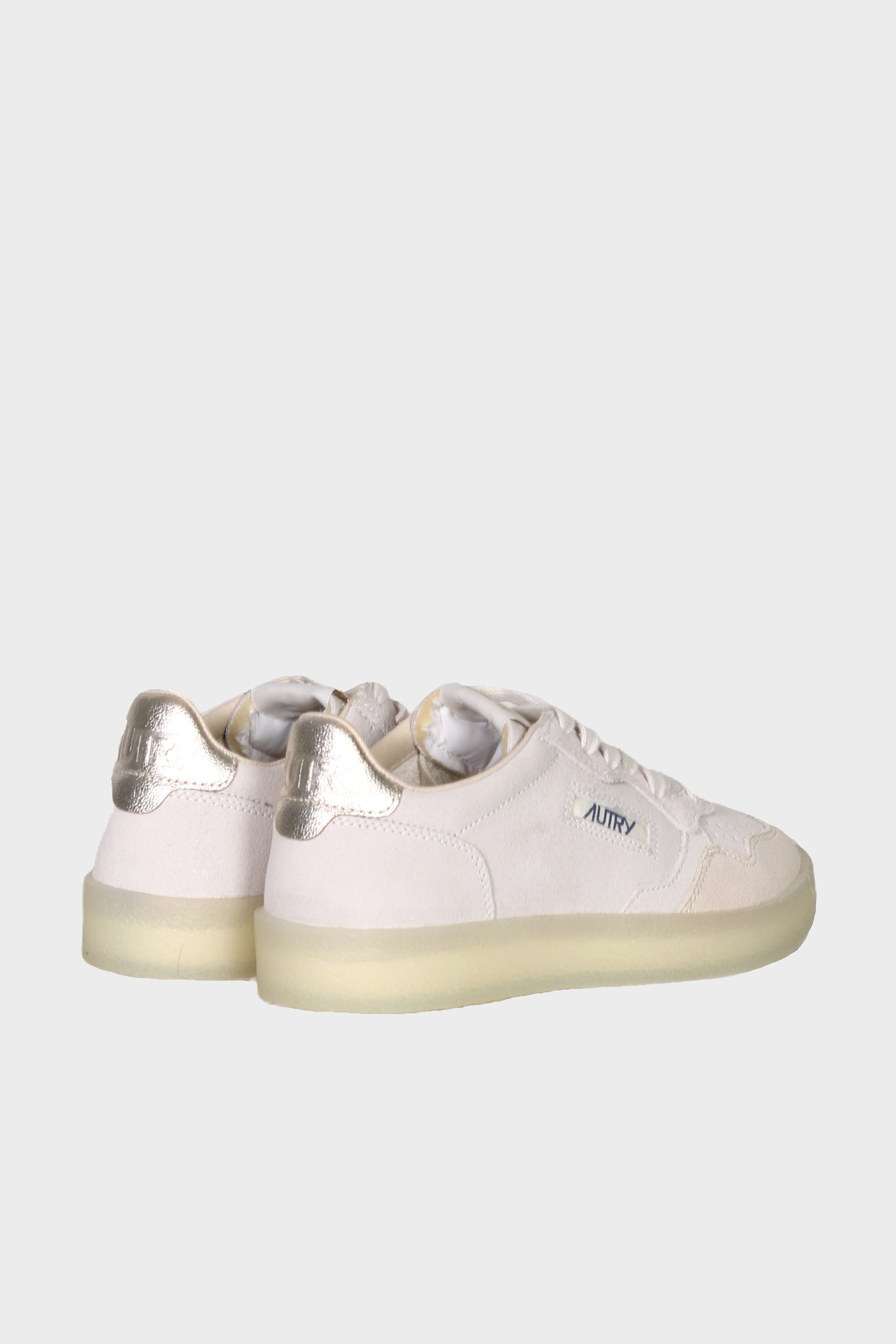 AUTRY ACTION SHOES Medalist Low Sneaker in Suede Beige/Gold