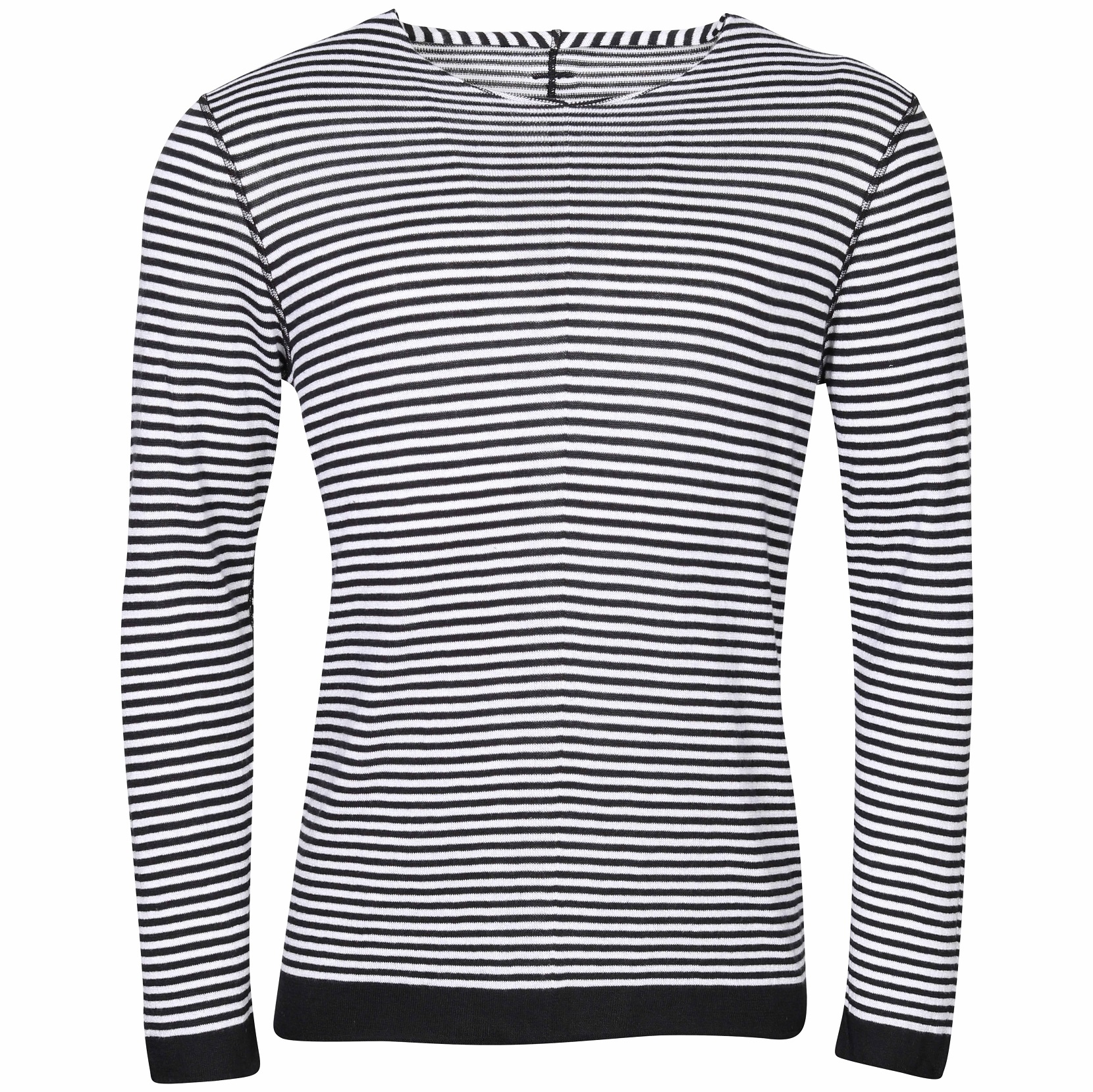 HANNES ROETHER Summer Knit Pullover in Black/White