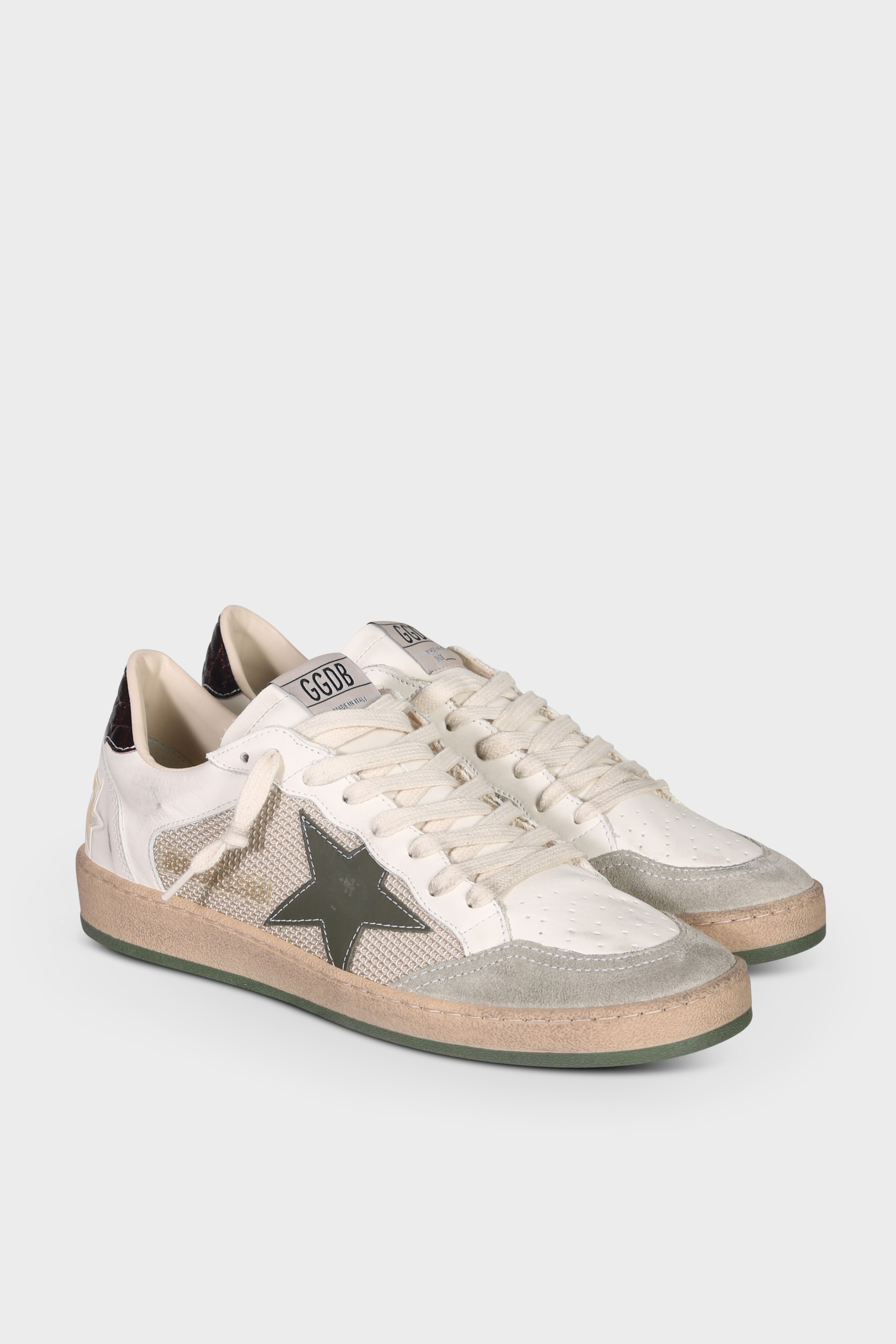 GOLDEN GOOSE Ballstar in Milk/White/Ice/Olive