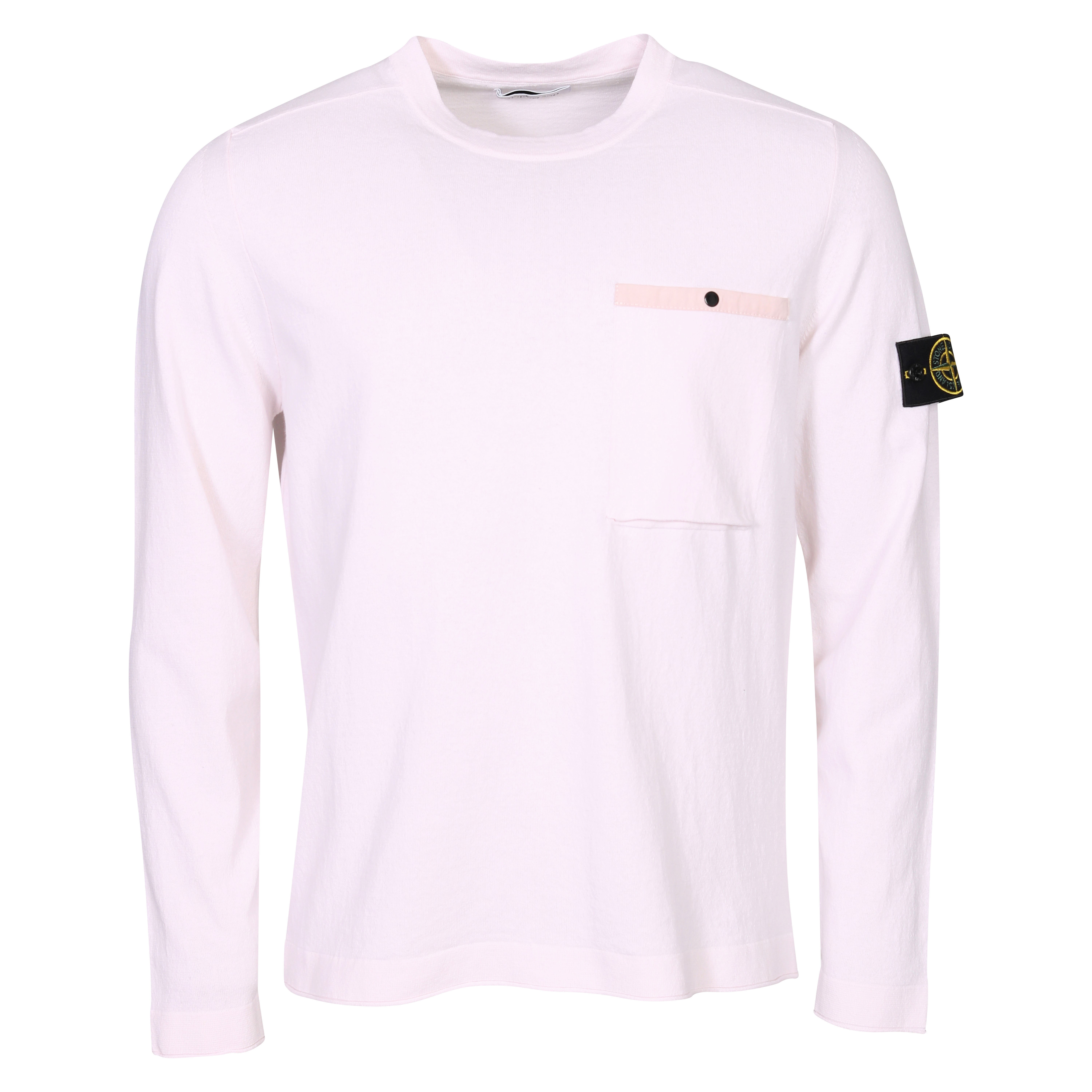 Stone Island Chest Pocket Knit Sweater in Light Pink S