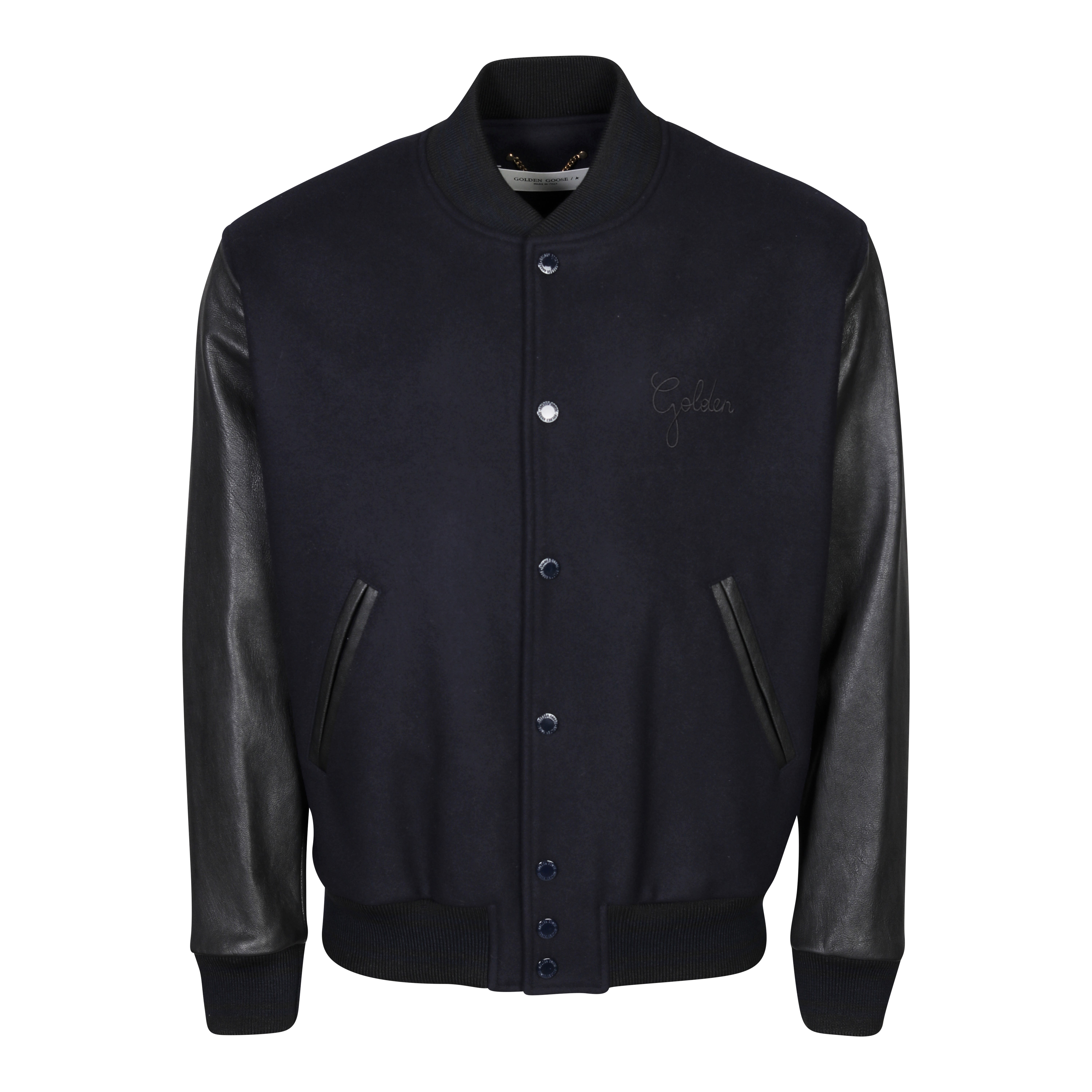 Golden Goose Wool/Leather Bomberjacket Navy/Black