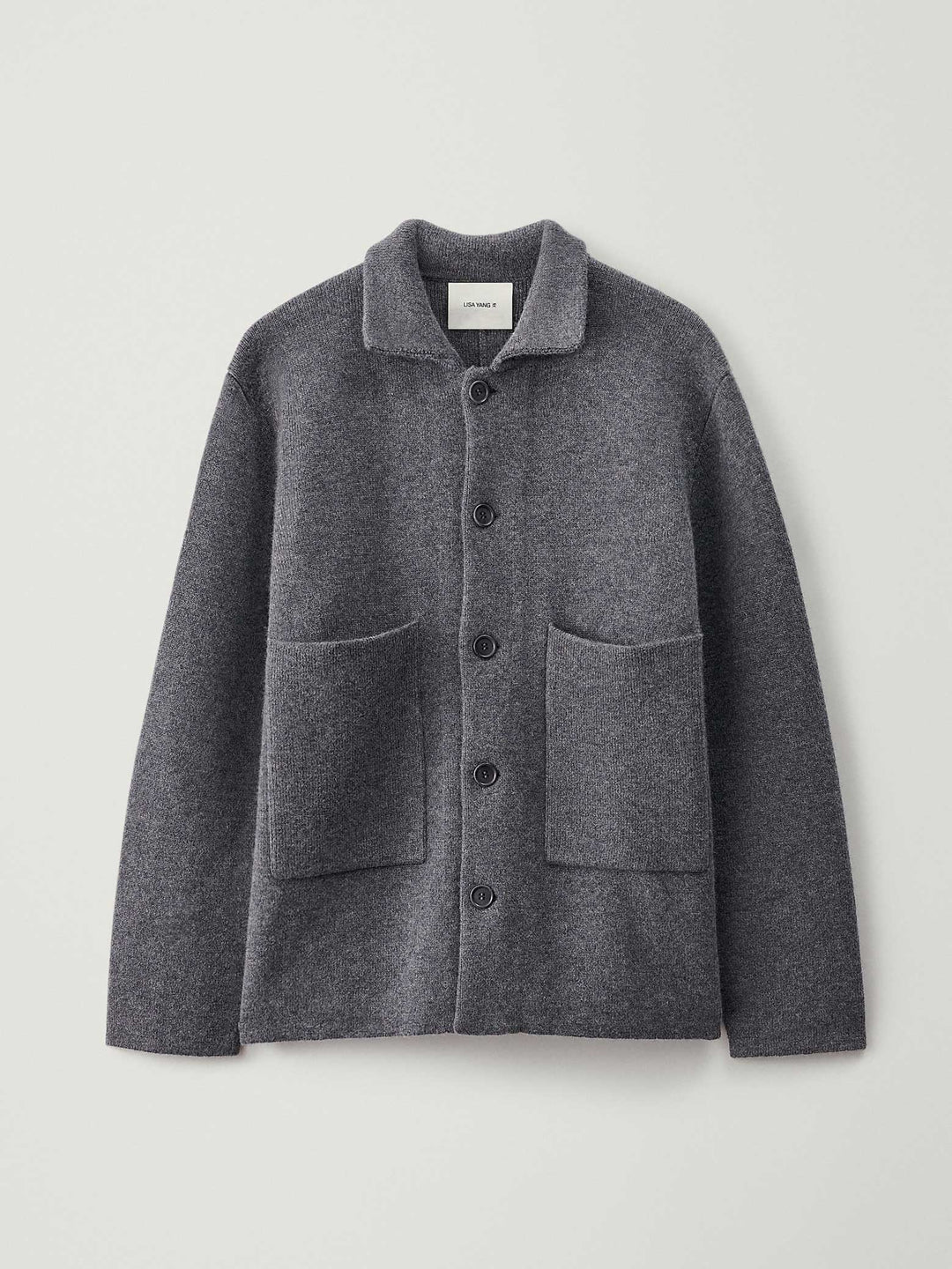 LISA YANG Louis Cashmere Cardigan in Graphite