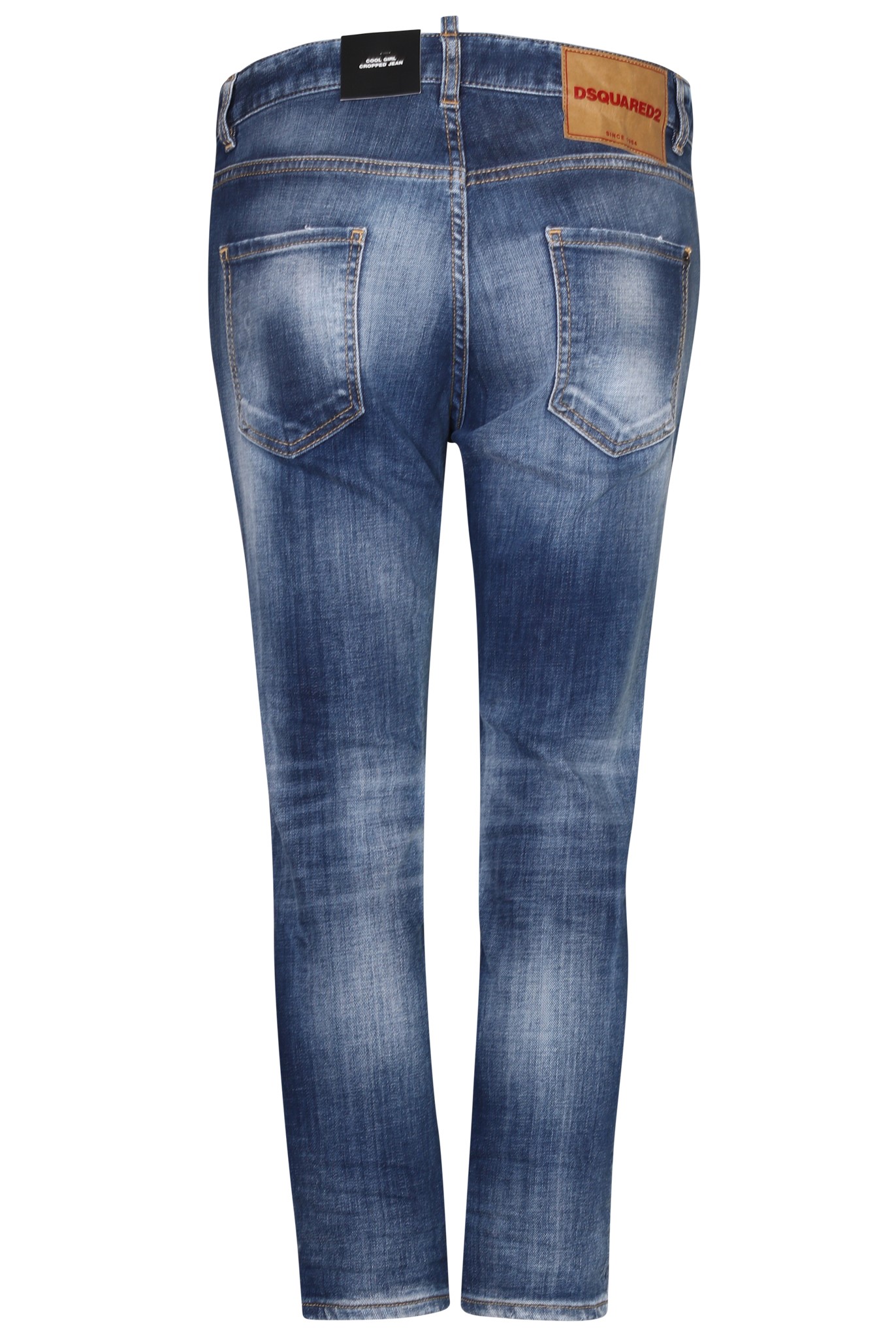 DSQUARED2 Cool Girl Cropped Jeans in Washed Mid Blue