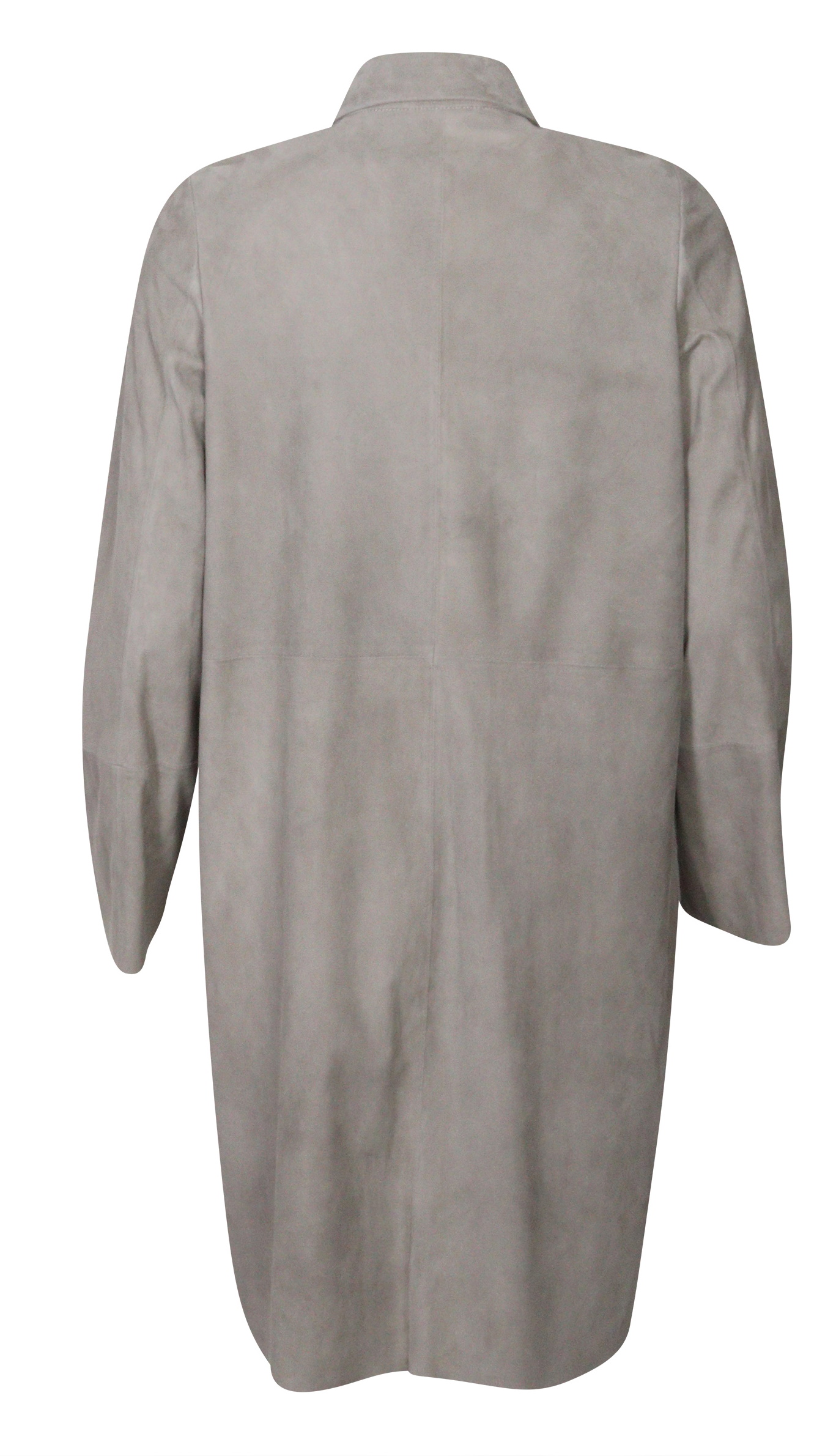 Giorgio Brato Soft Suede Leather Overshirt Cloud Grey