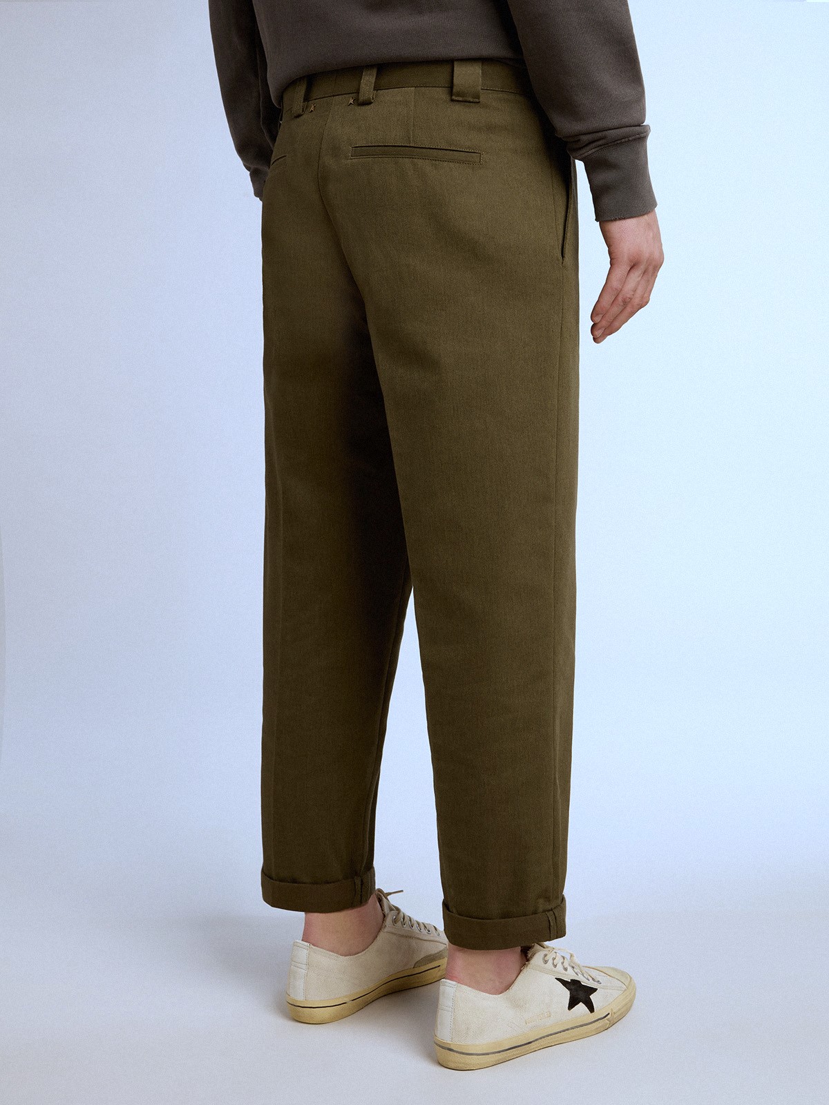 GOLDEN GOOSE Chino Skate Pants in Olive 46