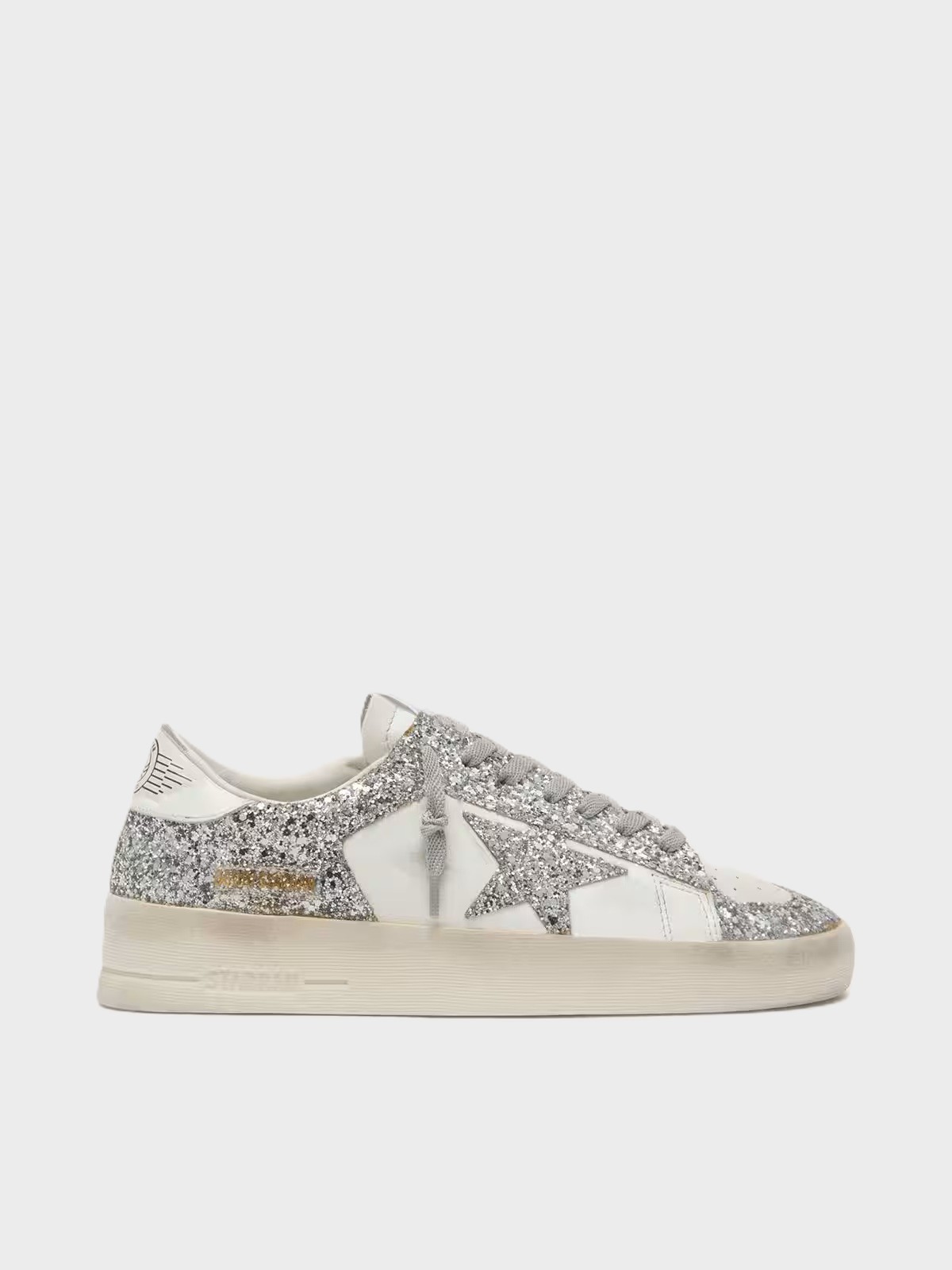 GOLDEN GOOSE Stardan Glitter in White/Silver