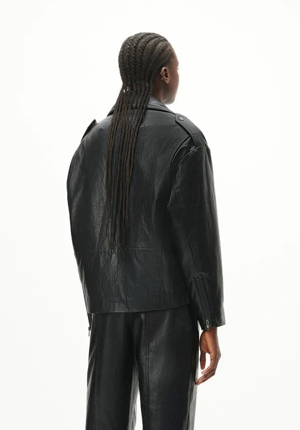 Lala Berlin Vegan Leather Jacket in Black M