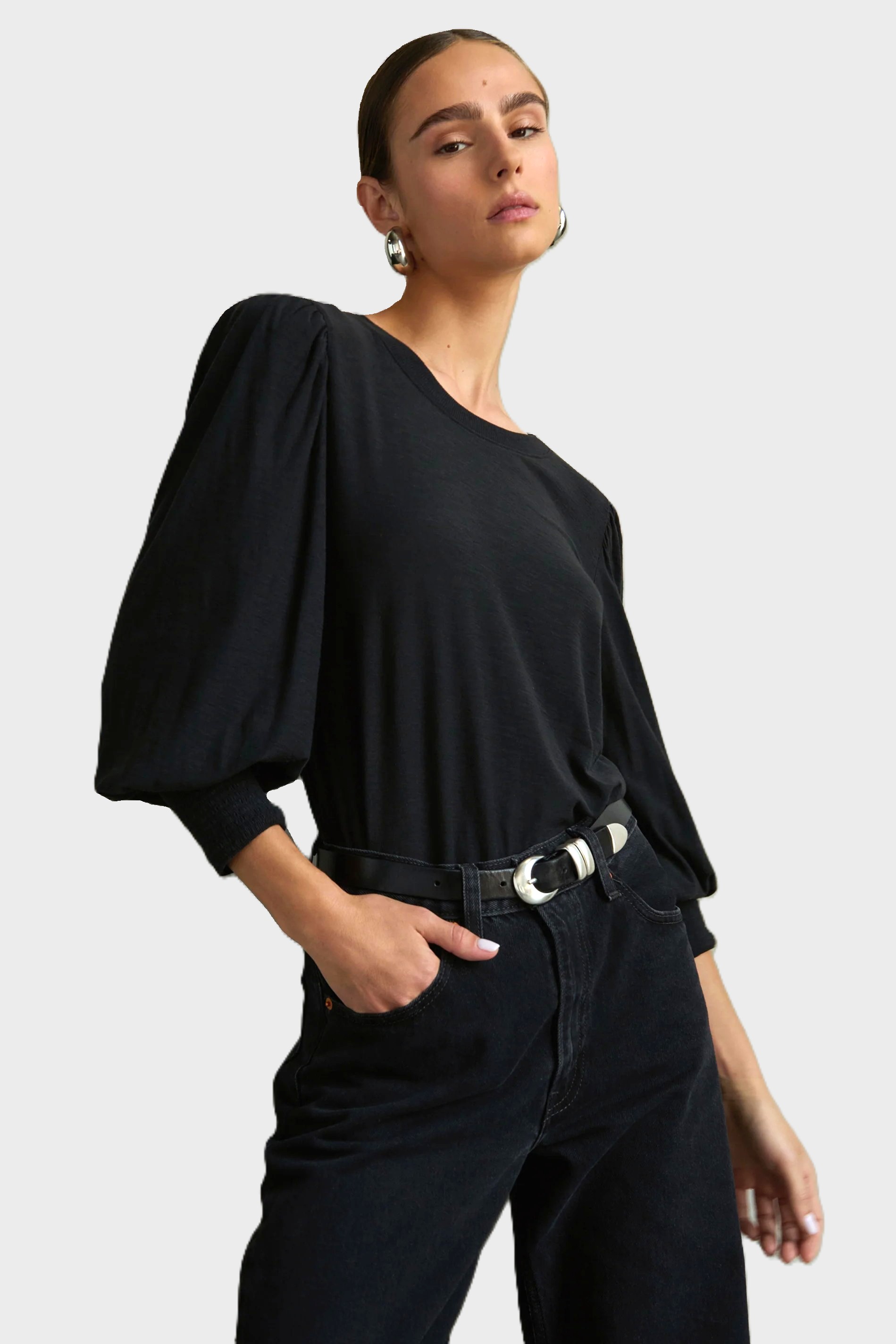 NATION LTD Loren Longsleeve in Black