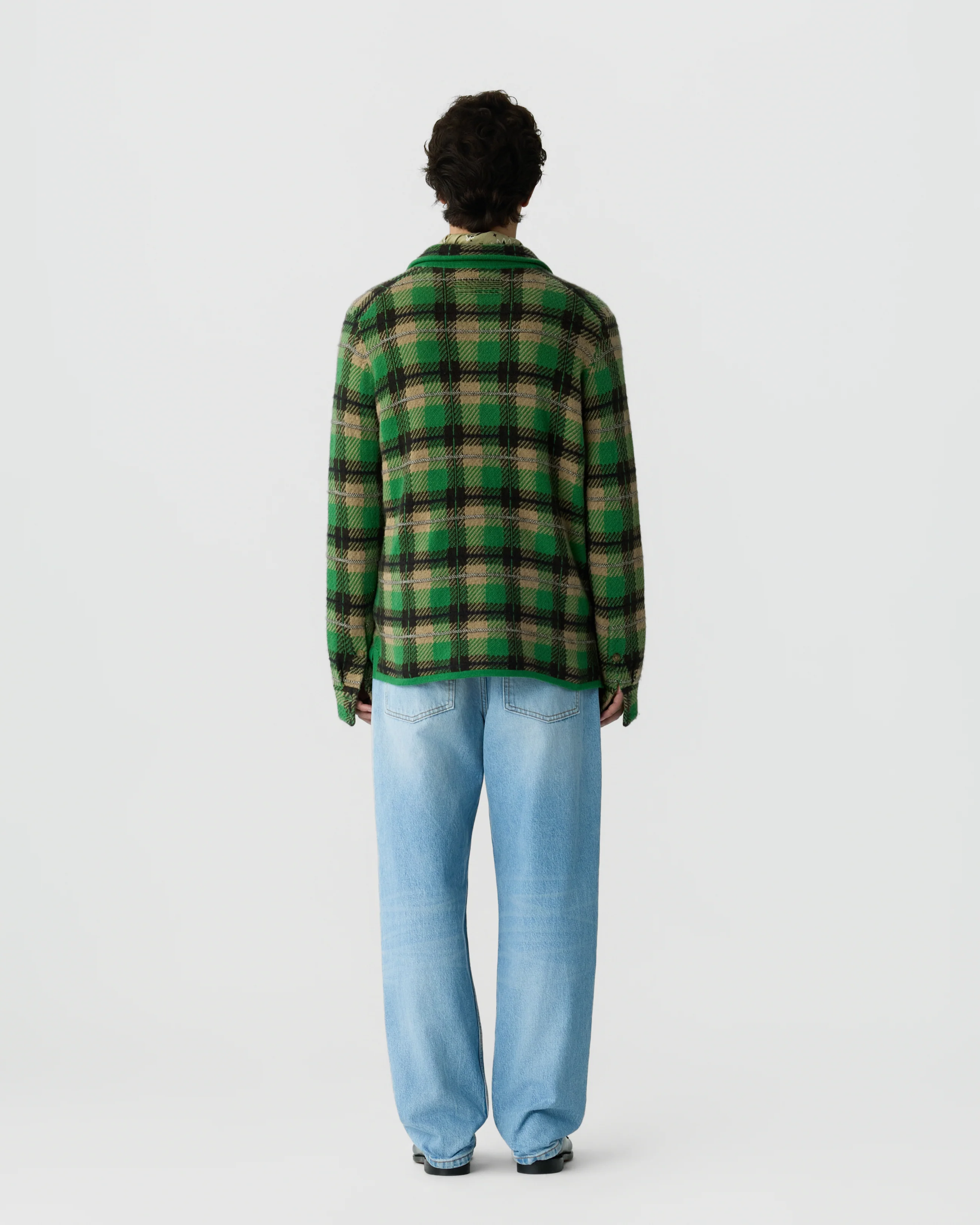 GUEST IN RESIDENCE Plaid Work Shirt Green Check