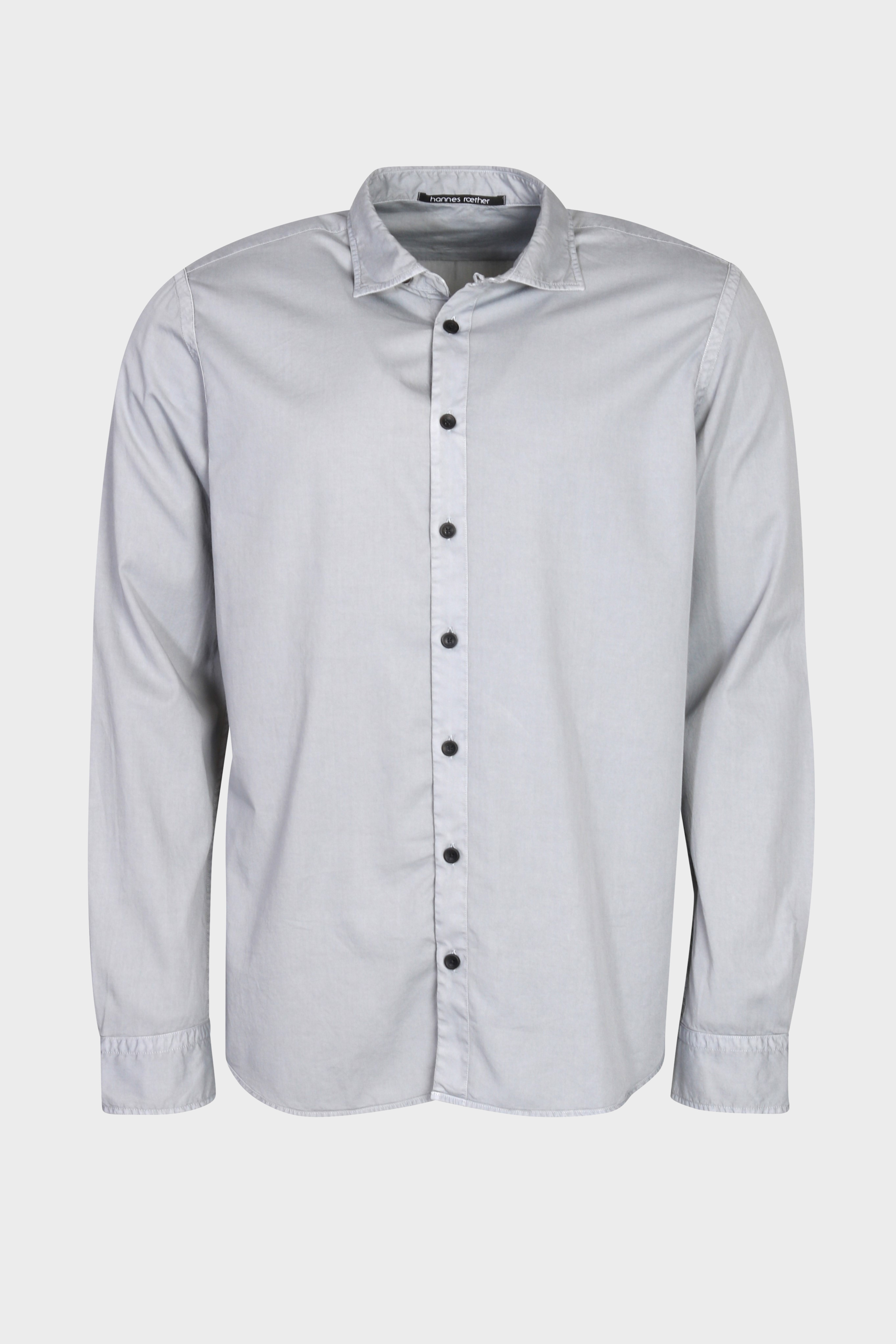 HANNES ROETHER Cotton Shirt in Light Grey L