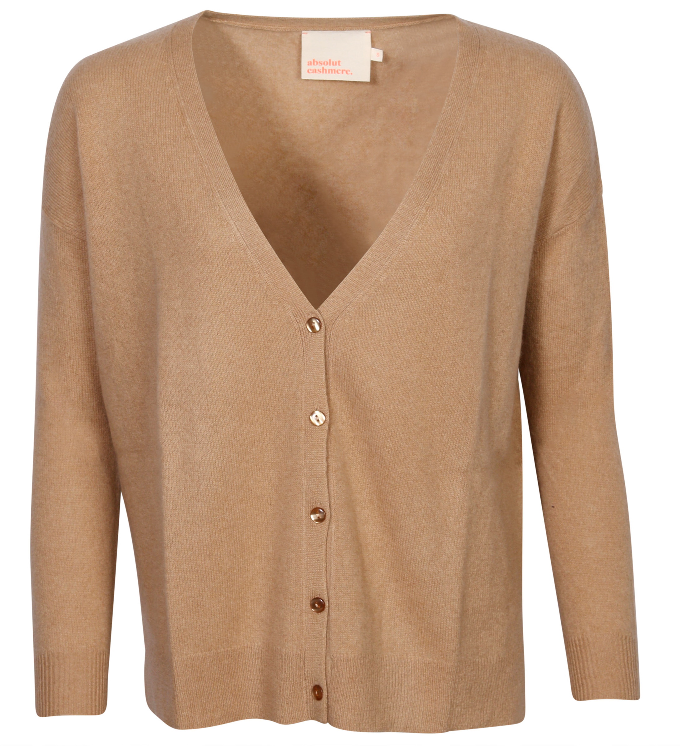 Absolut Cashmere Cardigan Gilet Camel
