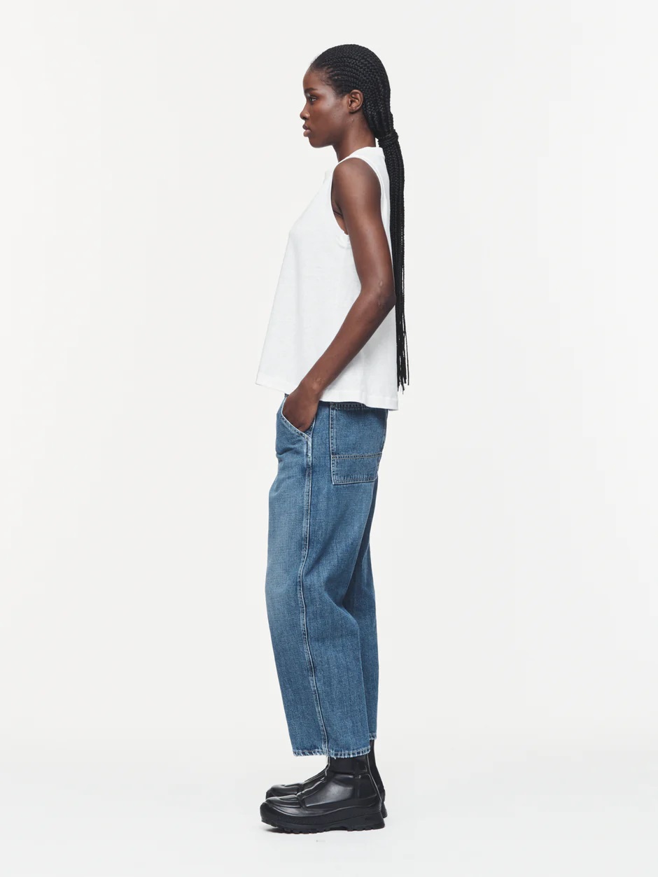 6397 A-Line Tank in White S