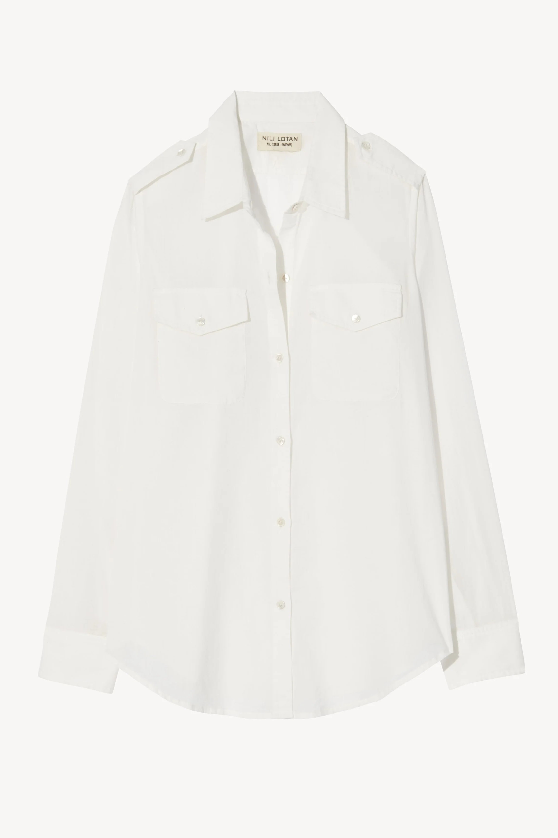 NILI LOTAN Jora Shirt in Ivory XL