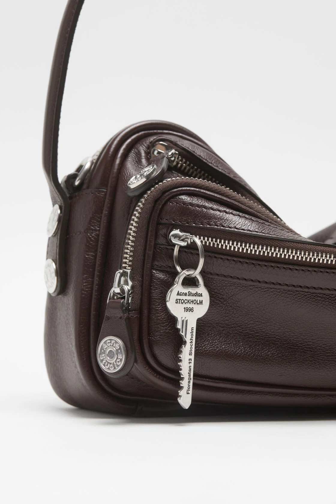 ACNE STUDIOS Camero Party Bag in Chocolate Brown